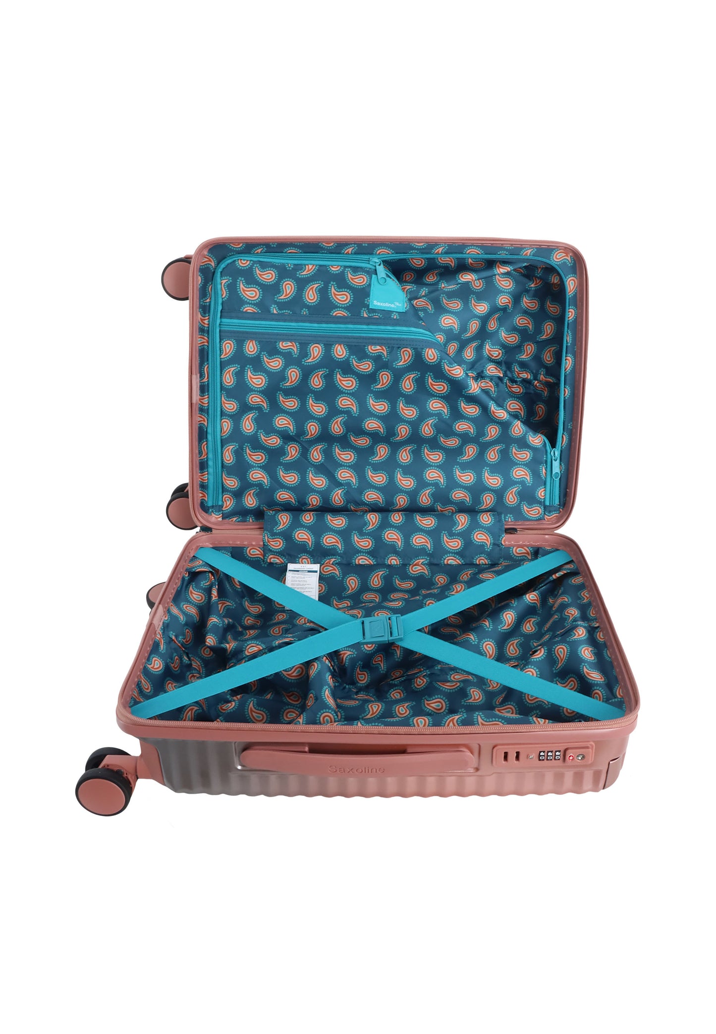 Saxoline blue koffers voor reizigers dievan comfort houden
