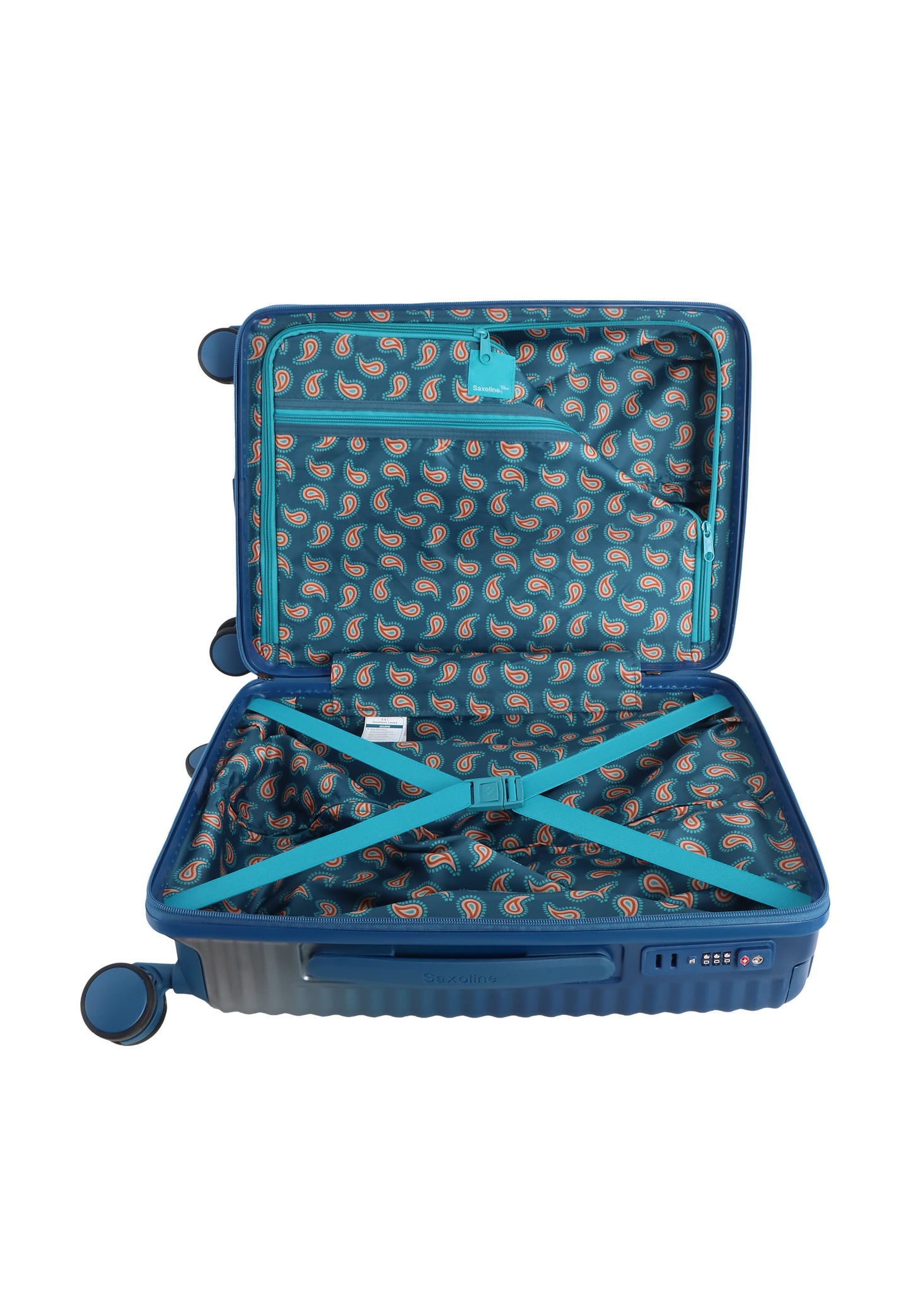 Saxaoline Blue - Elite | Handbagage harde koffer / Trolley / Reiskoffer - (Small) Blauw