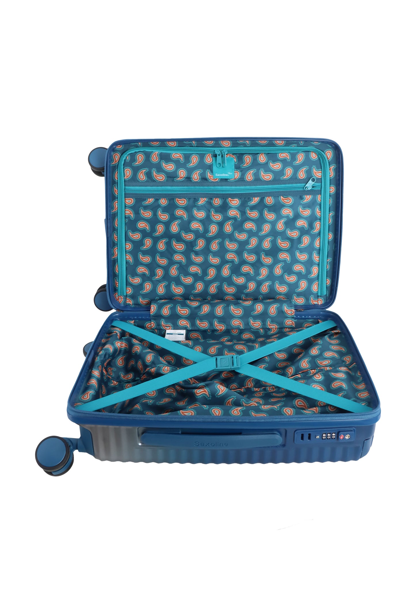 Saxaoline Blue - Elite | Handbagage harde koffer / Trolley / Reiskoffer - (Small) Blauw