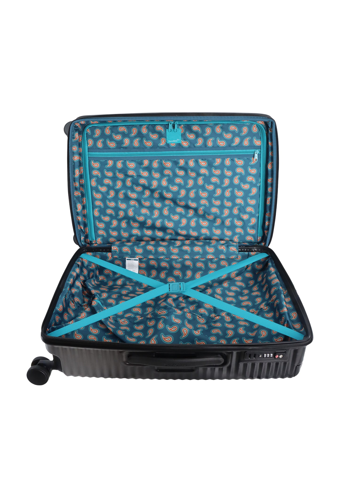 Saxaoline Blue Elite harde koffer / Trolley / Reiskoffer - (Medium) Zwart