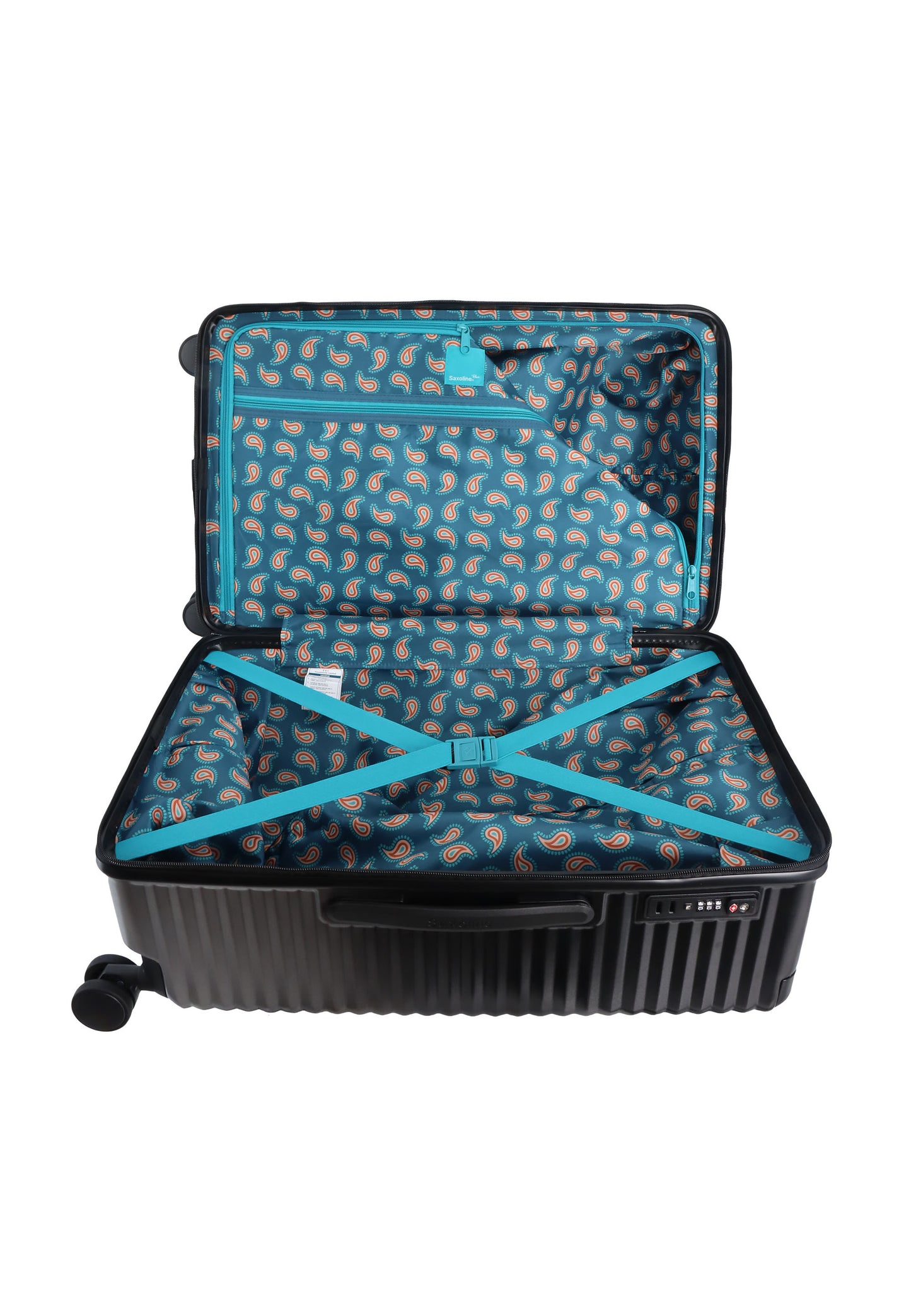 Saxaoline Blue Elite Trunk harde koffer / Trolley / Reiskoffer - (Medium) Zwart