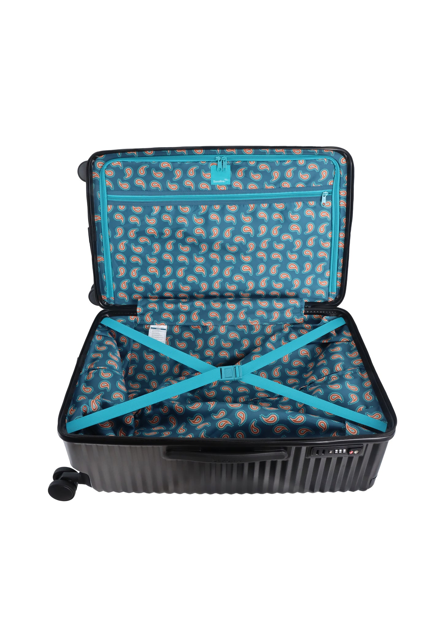 Saxaoline Blue Elite Trunk harde koffer / Trolley / Reiskoffer - (Medium) Zwart