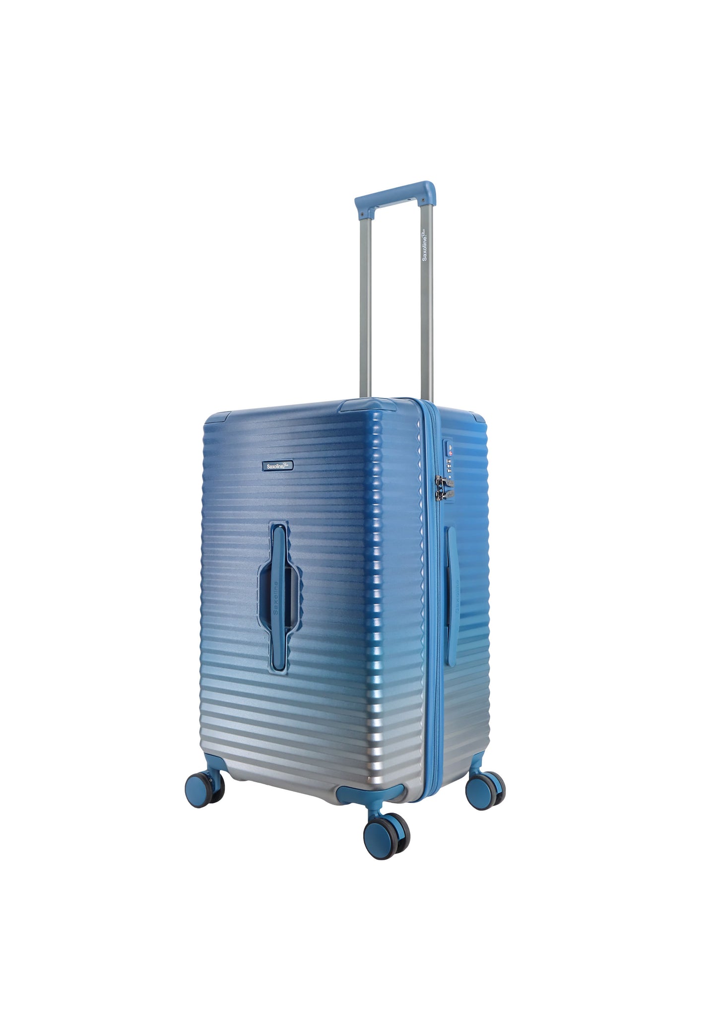 Saxaoline Blue Elite Trunk harde koffer / Trolley / Reiskoffer - (Medium) Blauw