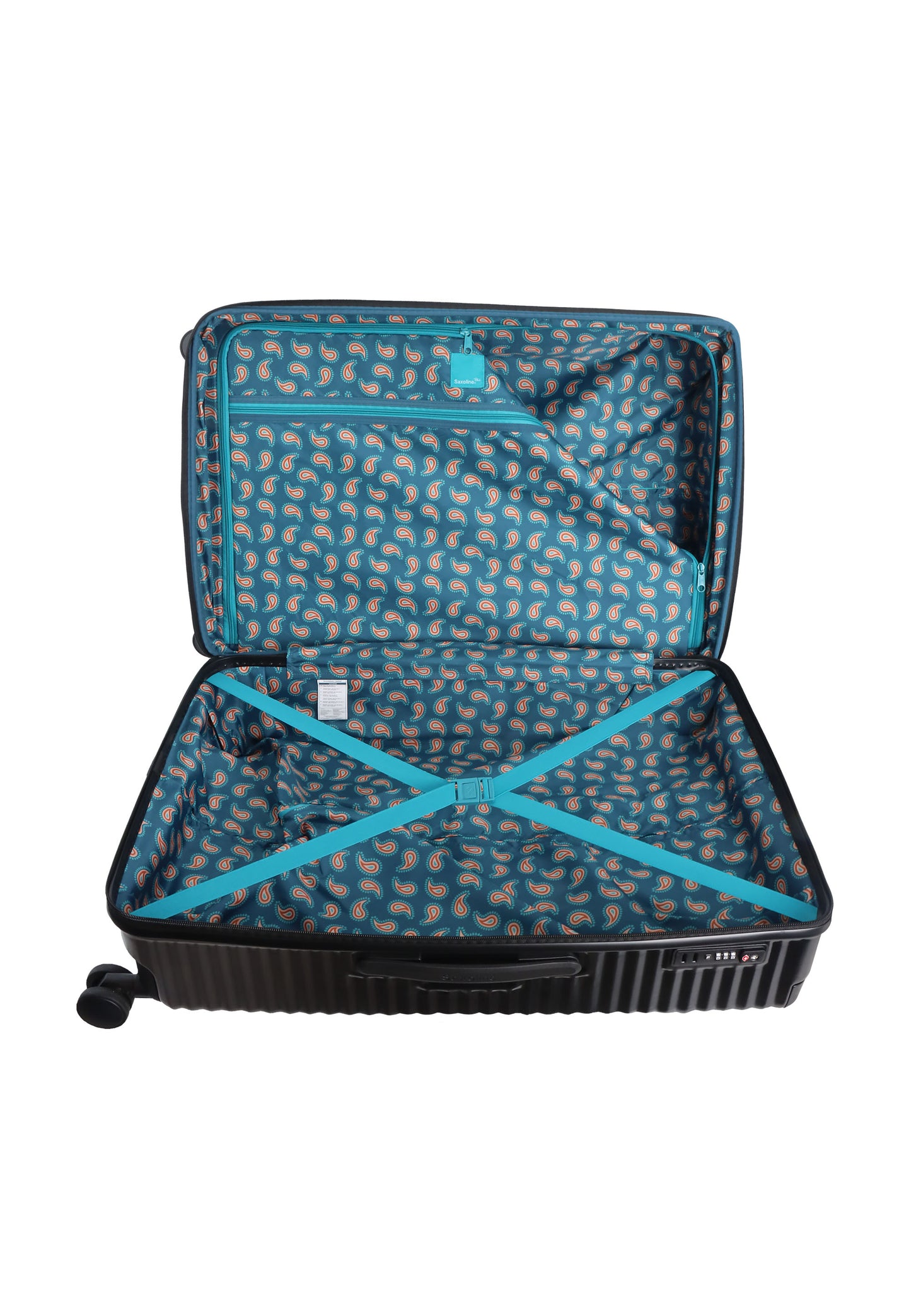 Saxoline Blue - Elite | Harde koffer / Trolley / Reiskoffer - (Large) Zwart
