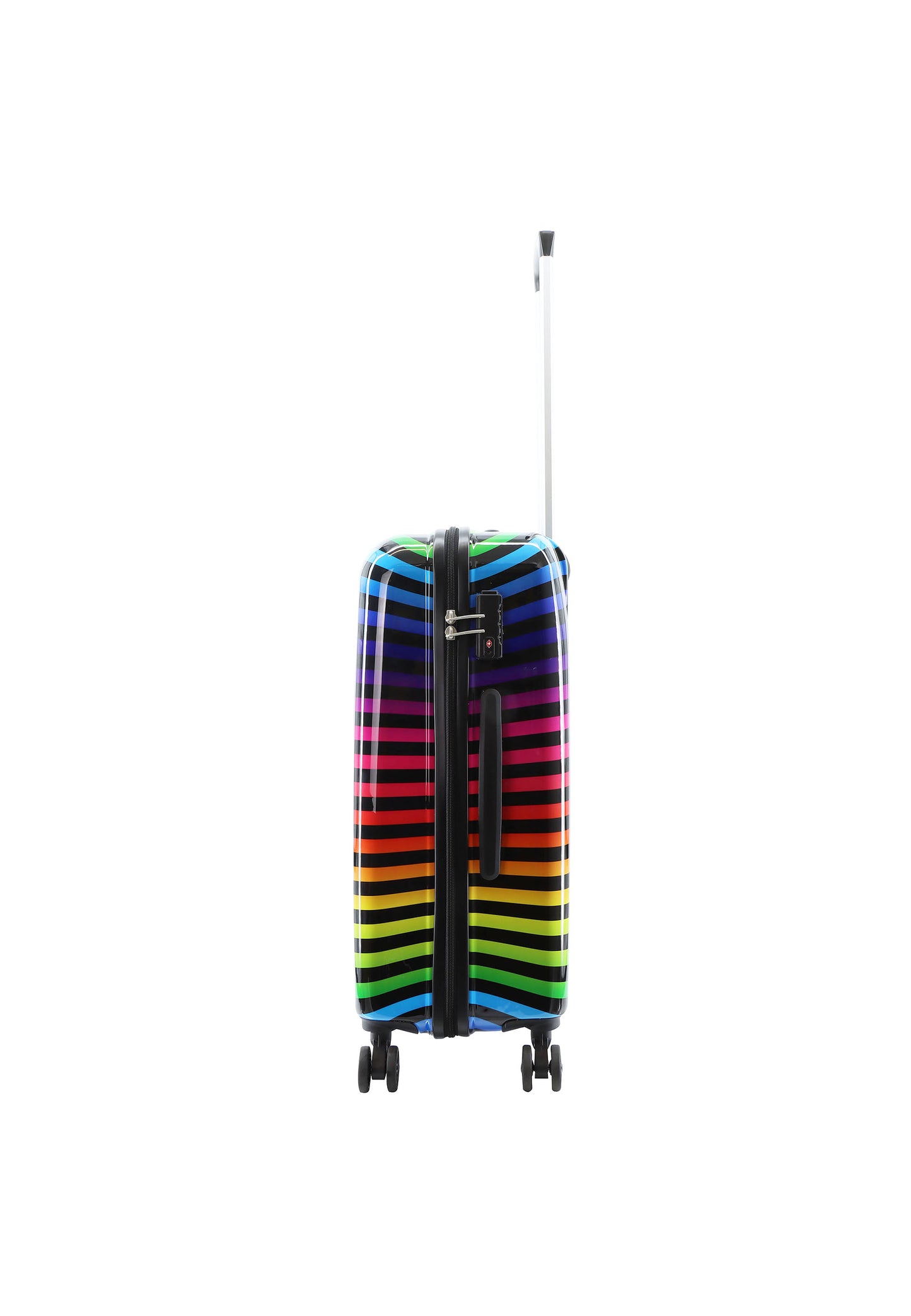 Saxoline Harde Koffer / Trolley / Reiskoffer - 64 cm (Medium) - Color Strip Print