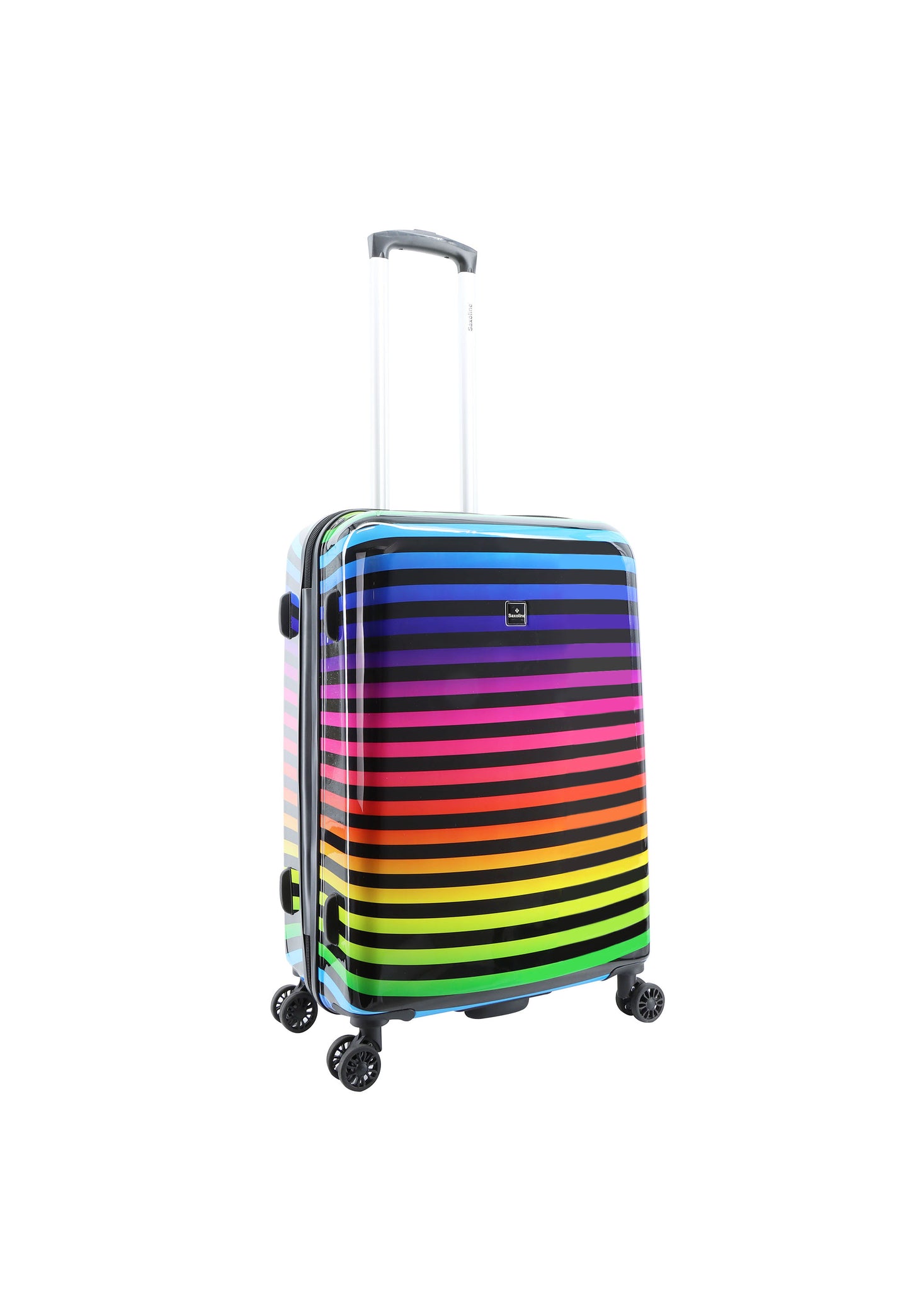 Saxoline Harde Koffer / Trolley / Reiskoffer - 64 cm (Medium) - Color Strip Print