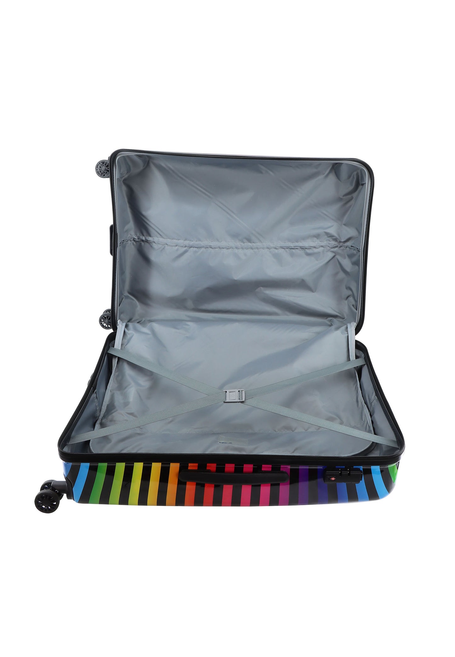 Saxoline Harde Koffer / Trolley / Reiskoffer - 74 cm (Large) - Color Strip Print
