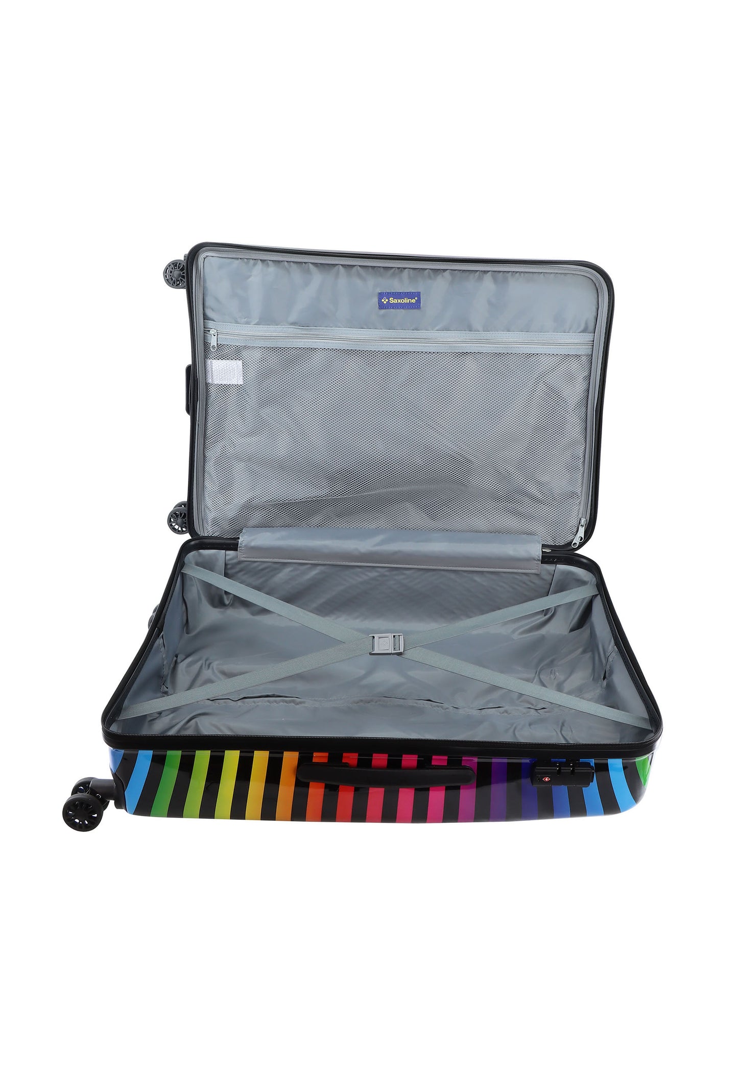 Saxoline Harde Koffer / Trolley / Reiskoffer - 74 cm (Large) - Color Strip Print
