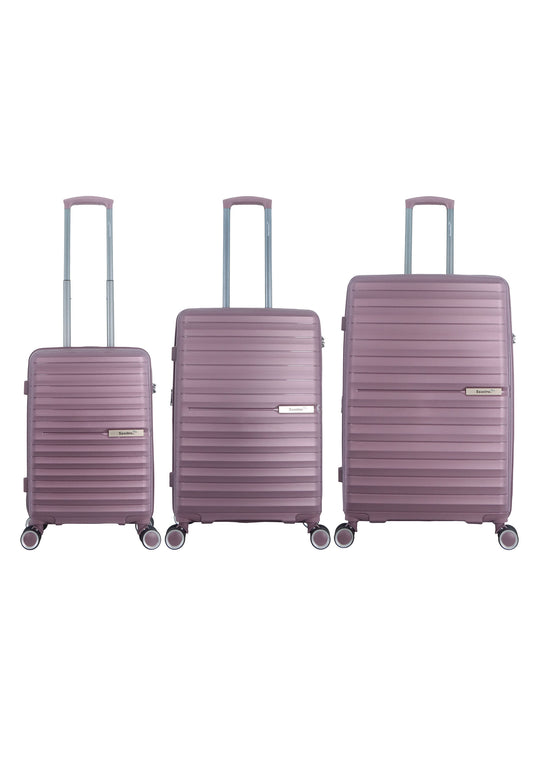 Saxoline Blue – Resort | 3-Delige Harde Koffer / Trolley Set – S/M/L – Paars