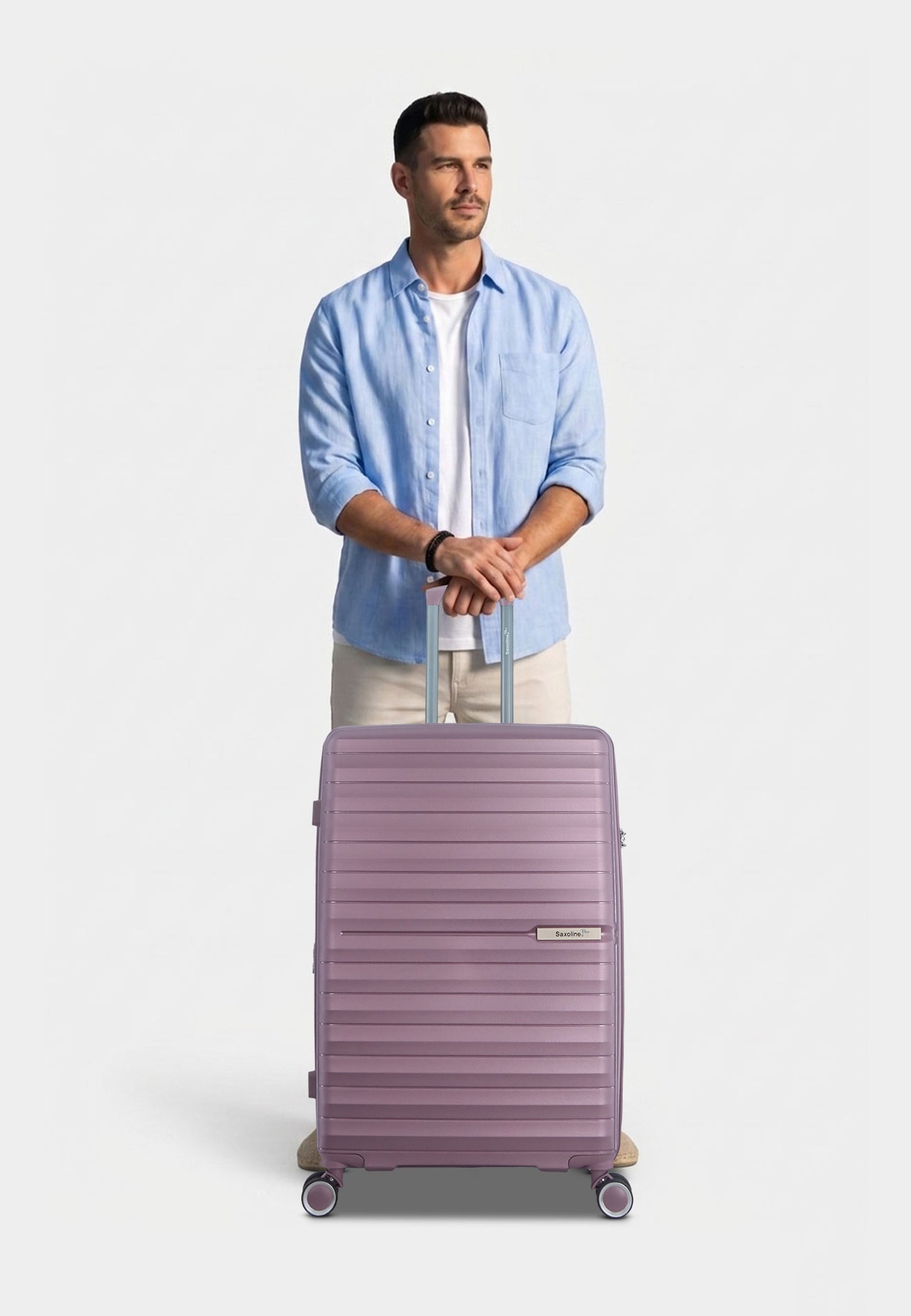 Saxoline Blue - Resort | Ensemble valise rigide / valise à roulettes / valise de voyage - S/M/L - Violet