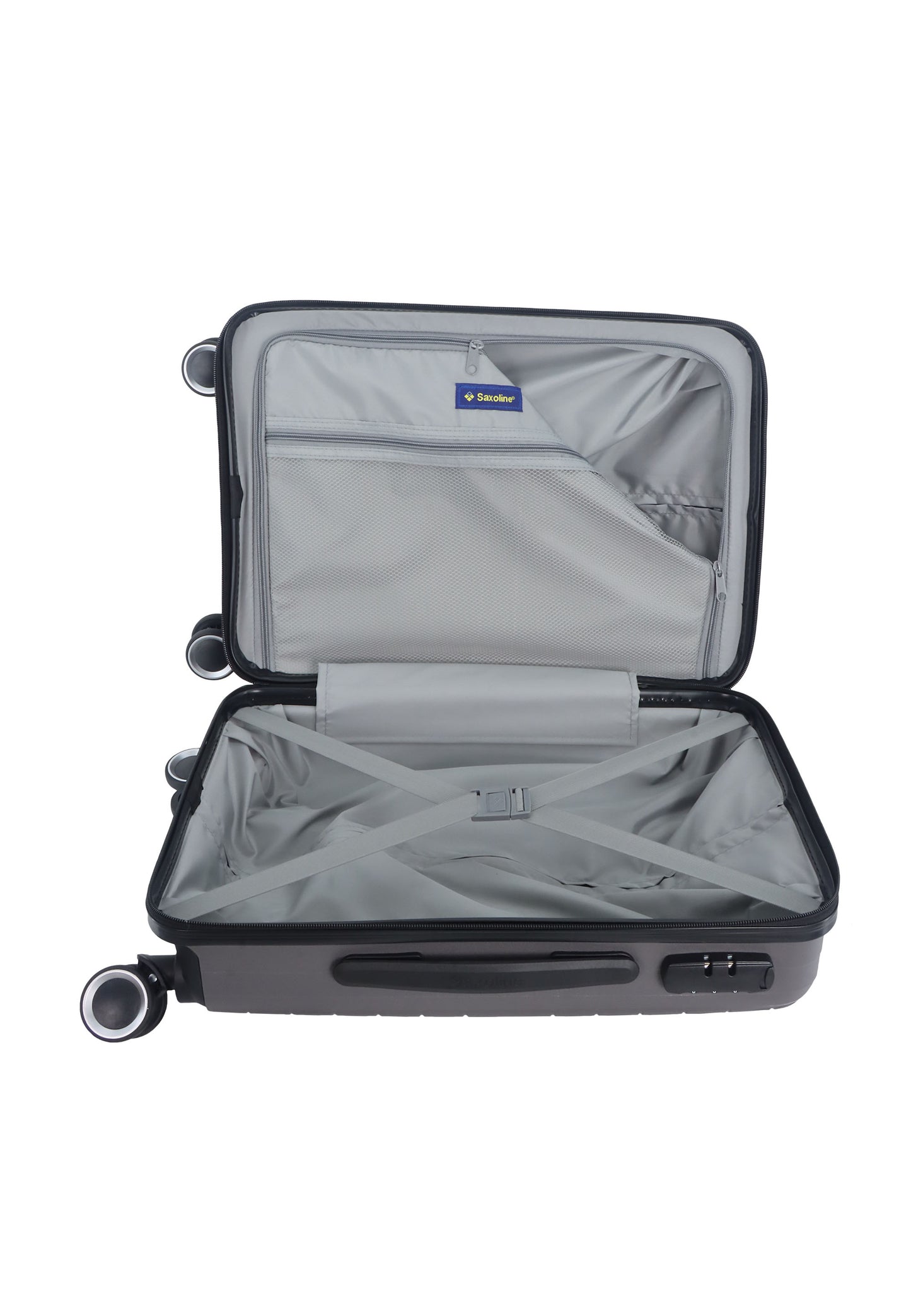 Saxoline - Fiesta | Bagage à main / Valise rigide / Valise - 33 L - Petit modèle - Gris