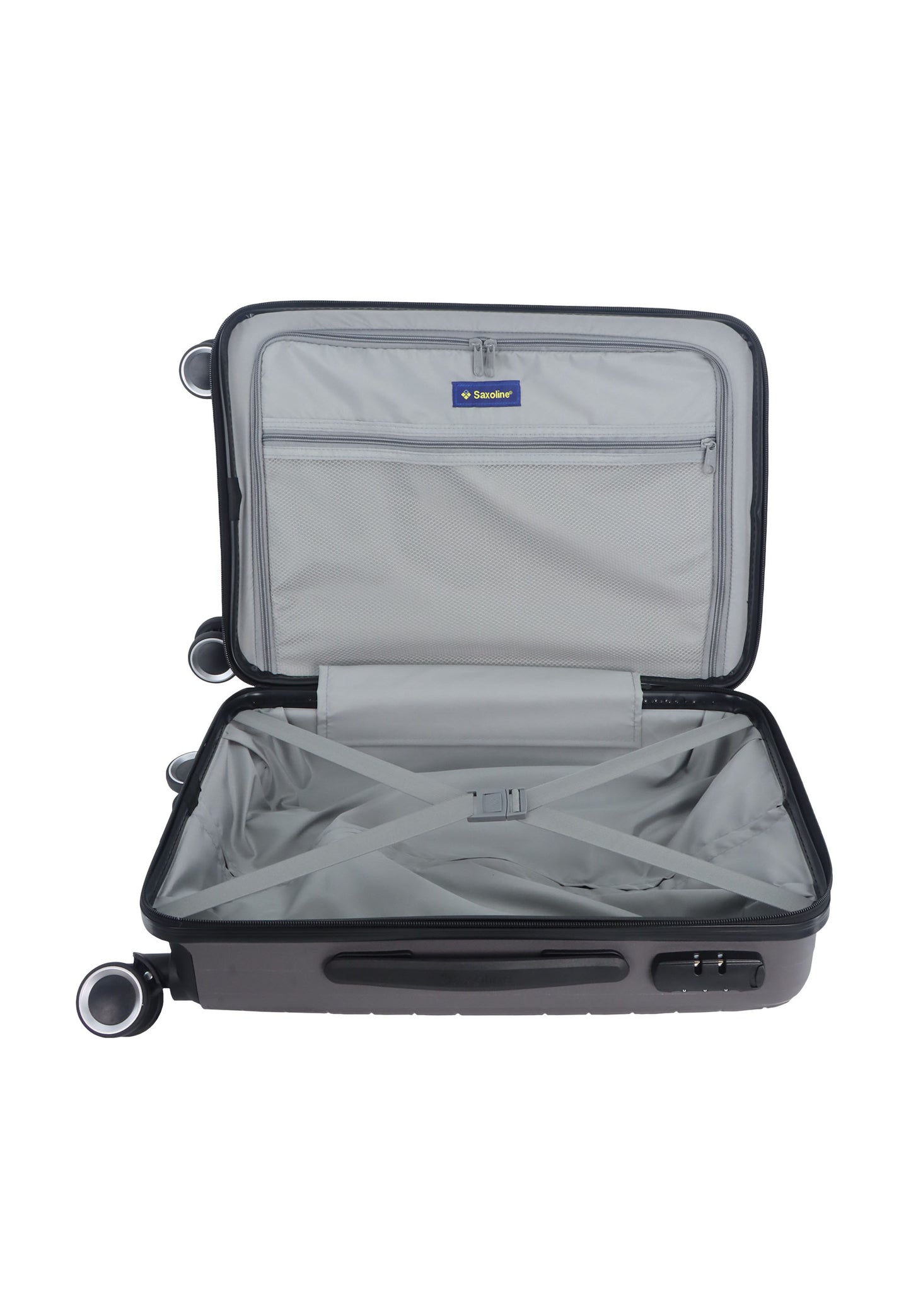 Saxoline - Fiesta | Bagage à main / Valise rigide / Valise - 33 L - Petit modèle - Gris