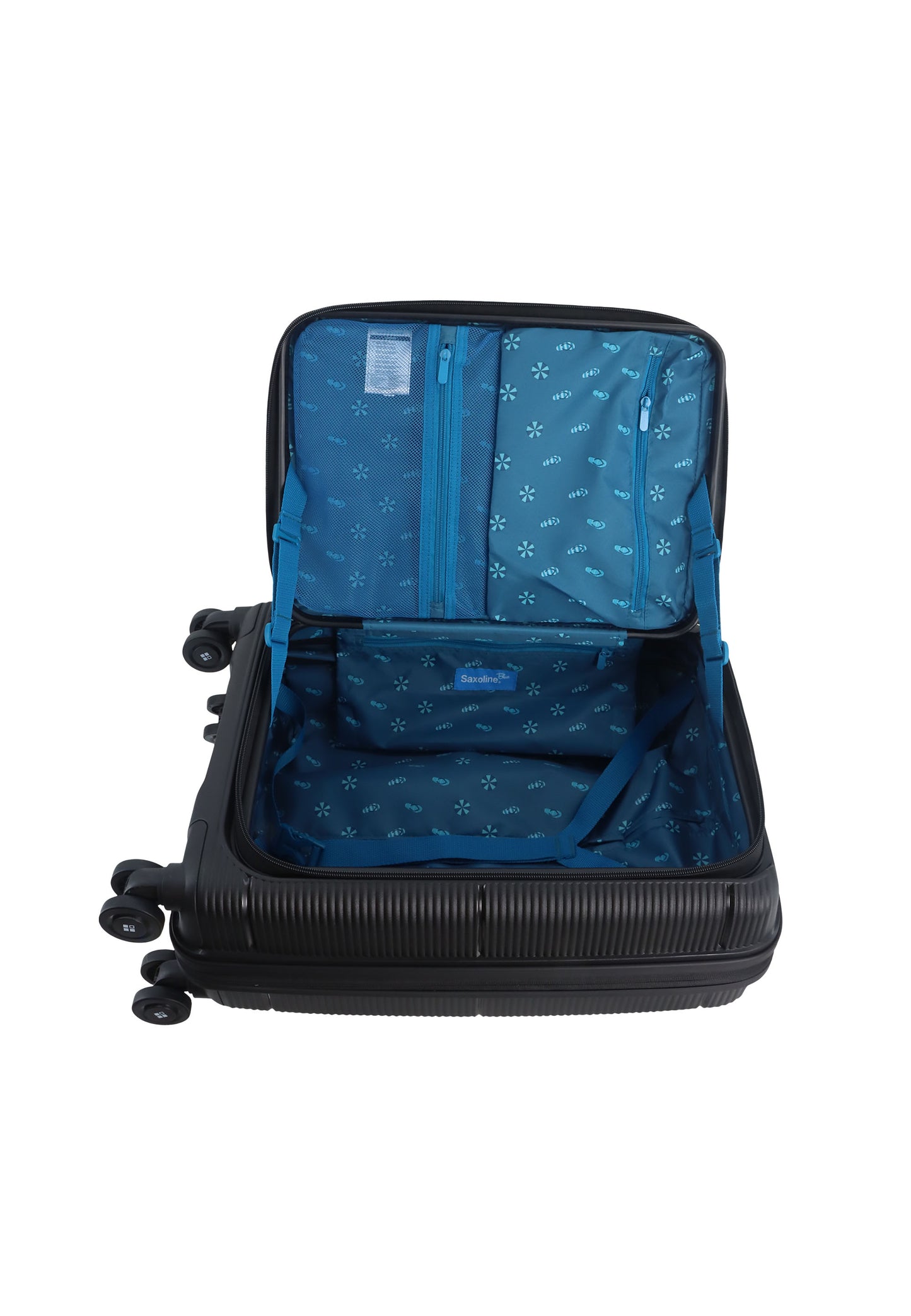 Saxoline Blue Boho Handbagage harde koffer / Trolley / Reiskoffer - (Small) - Zwart