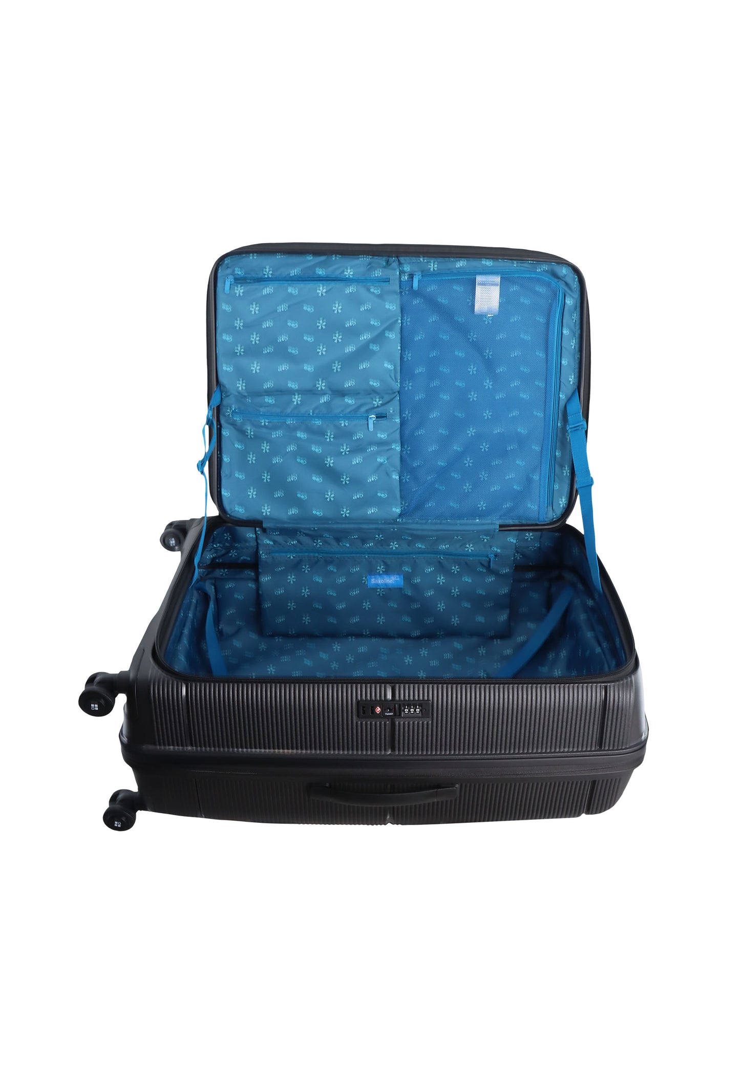 Saxoline Blue Boho Harde koffer / Trolley / Reiskoffer - (Large) - Zwart