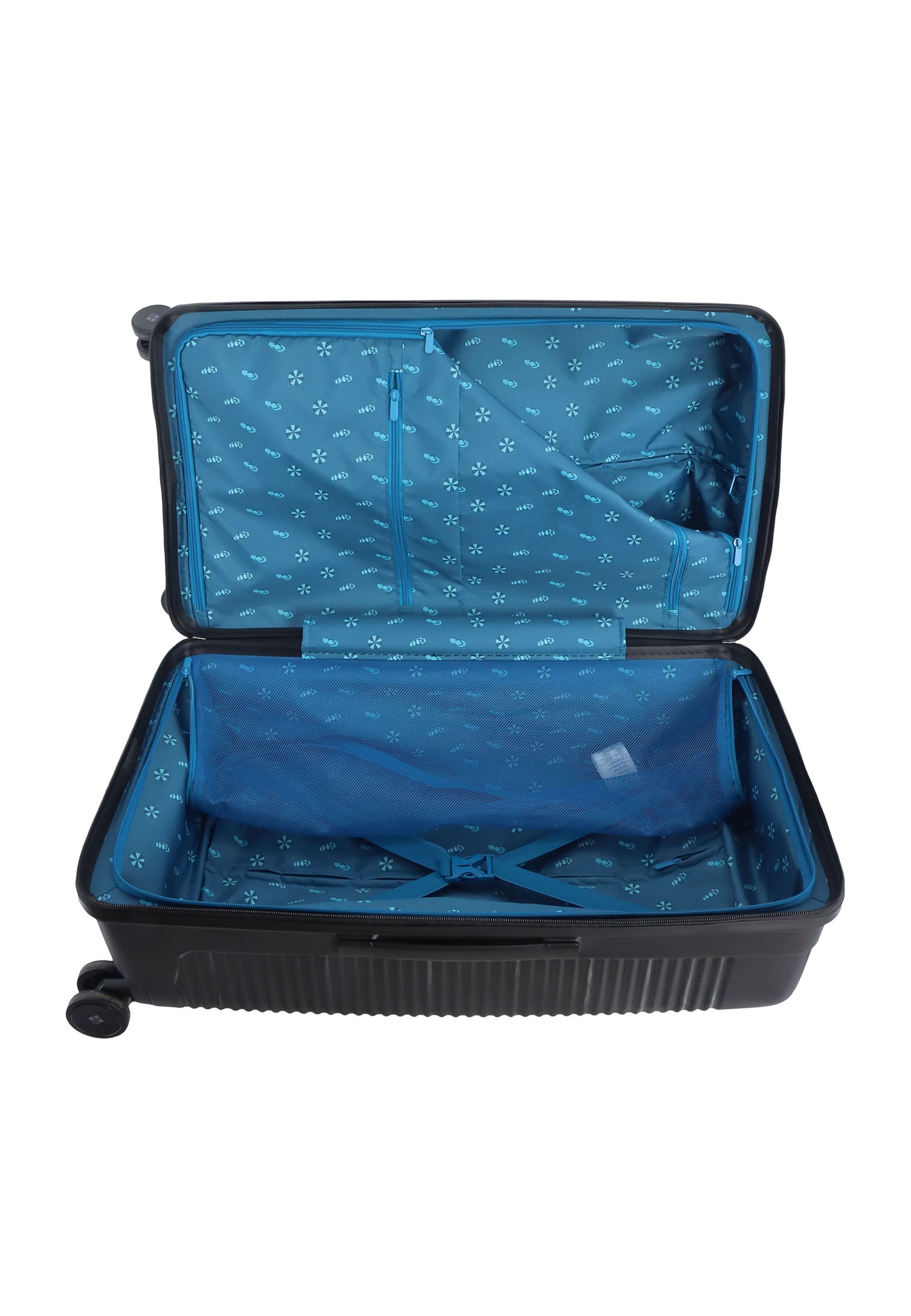 Saxoline Blue Overly Harde koffer / Trolley / Reiskoffer - (Medium) - Zwart