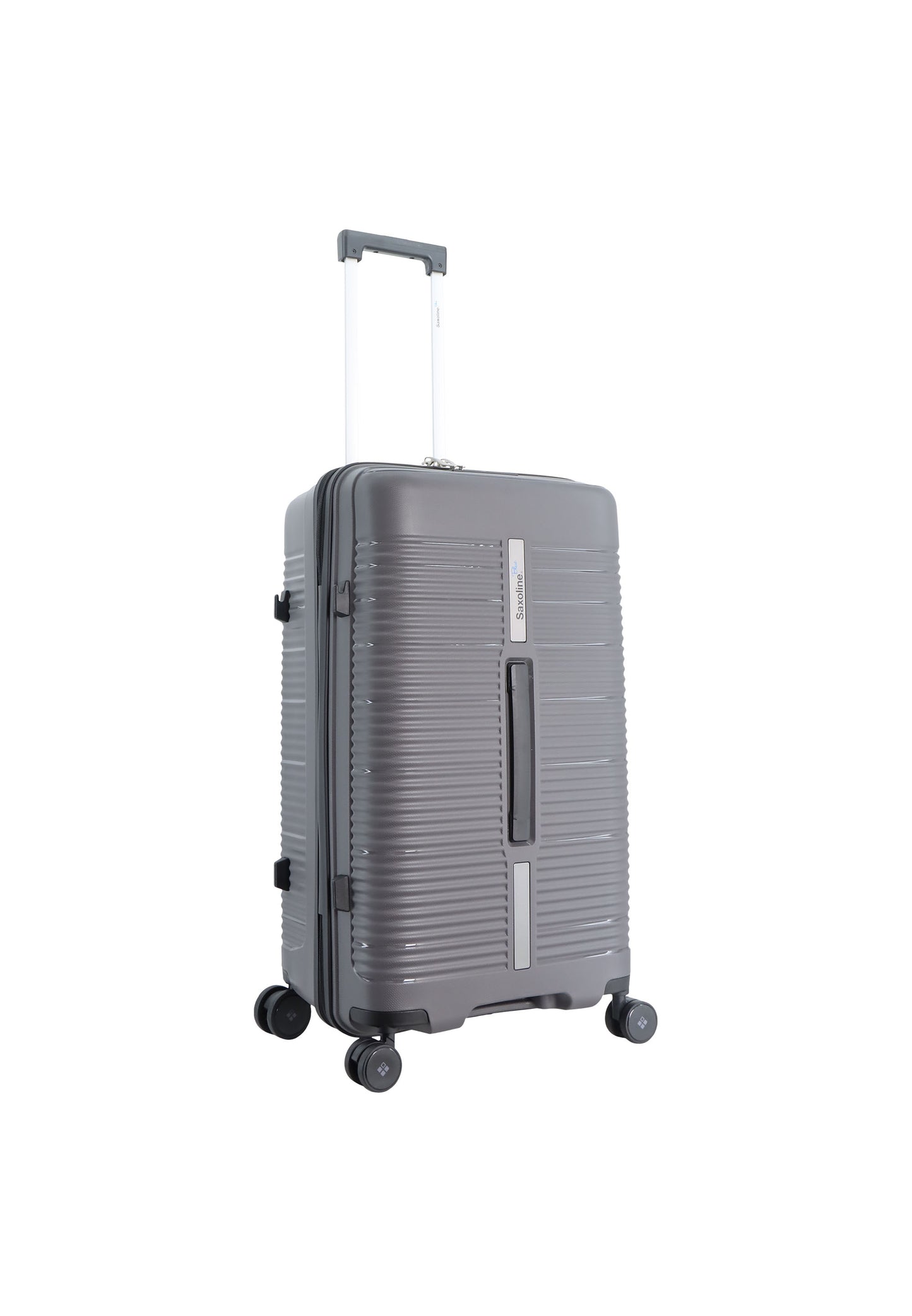 Saxoline Blue Overly Harde koffer / Trolley / Reiskoffer - (Medium) - Zilver