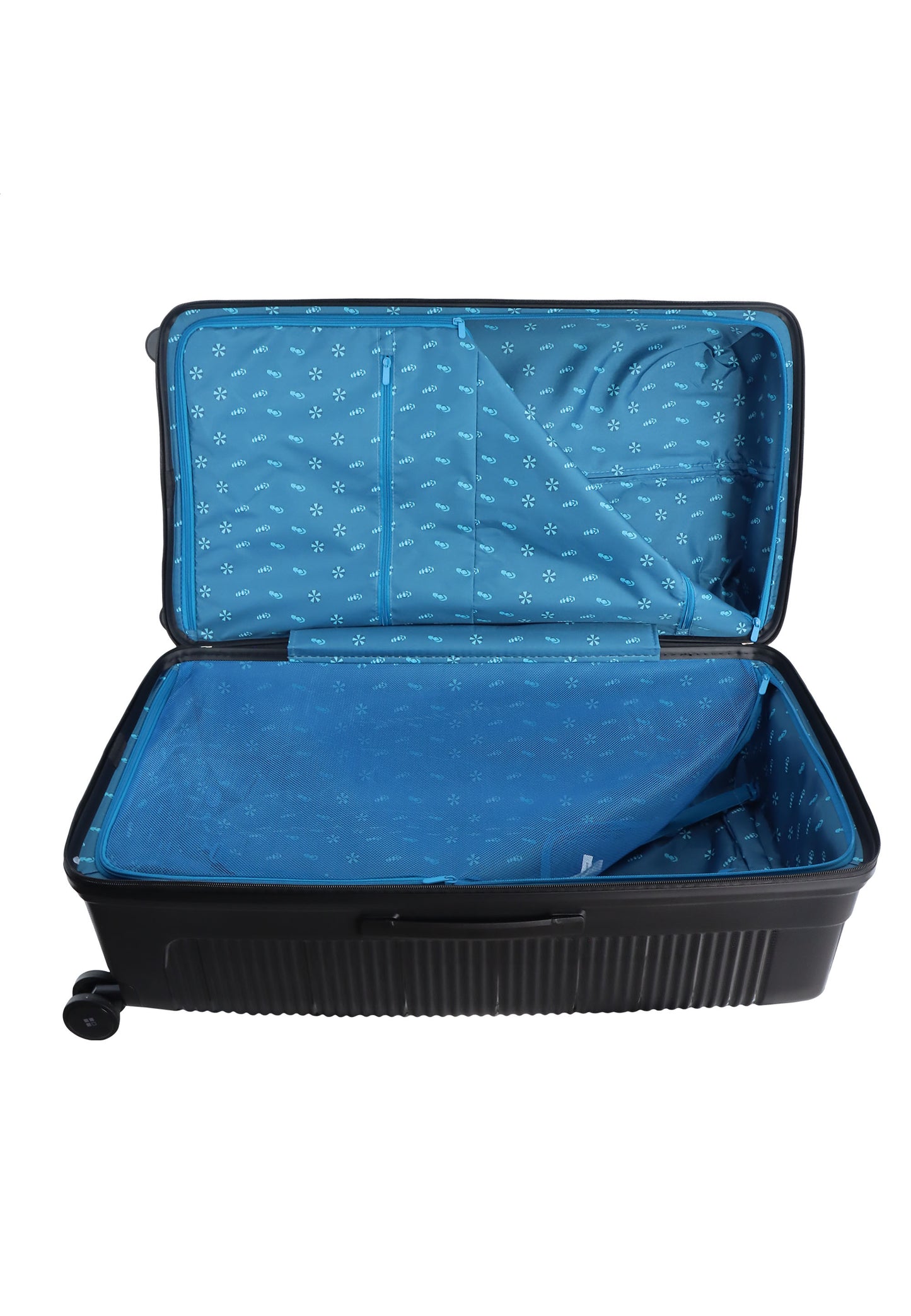 Saxoline Blue Overly Harde koffer / Trolley / Reiskoffer - (Large) - Zwart