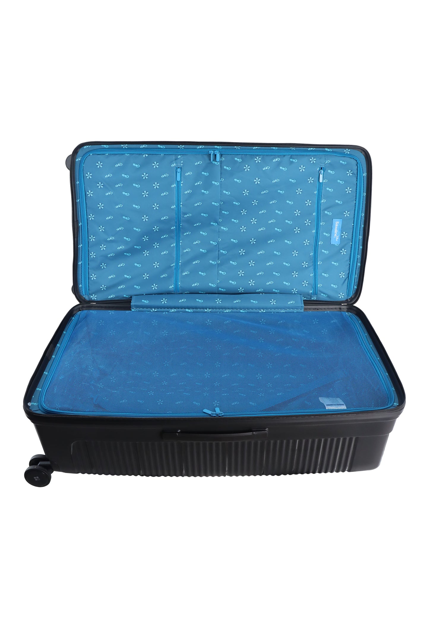 Saxoline Blue Overly Harde koffer / Trolley / Reiskoffer - (Large) - Zwart
