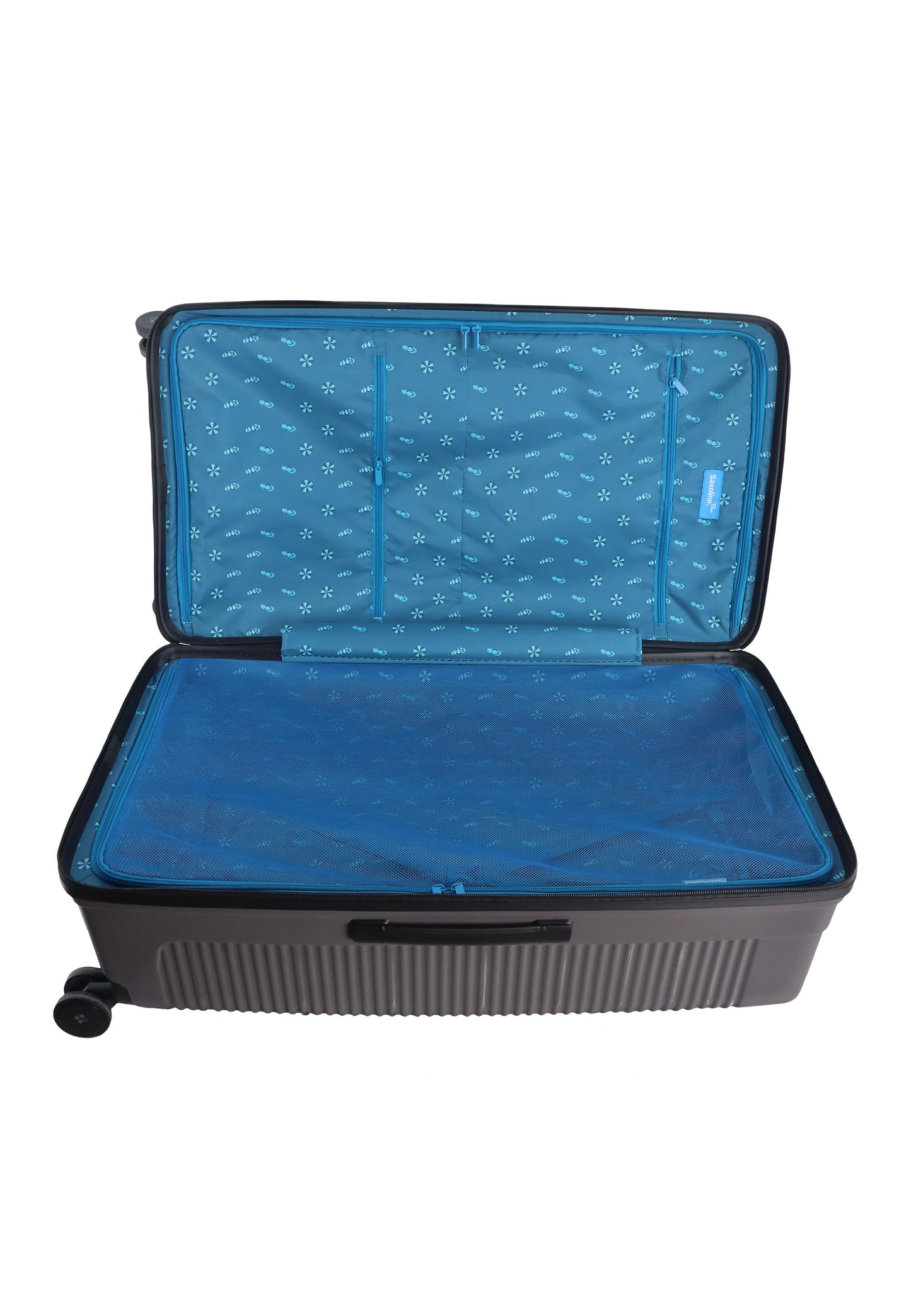 Saxoline Blue Overly Harde koffer / Trolley / Reiskoffer - (Large) - Zilver