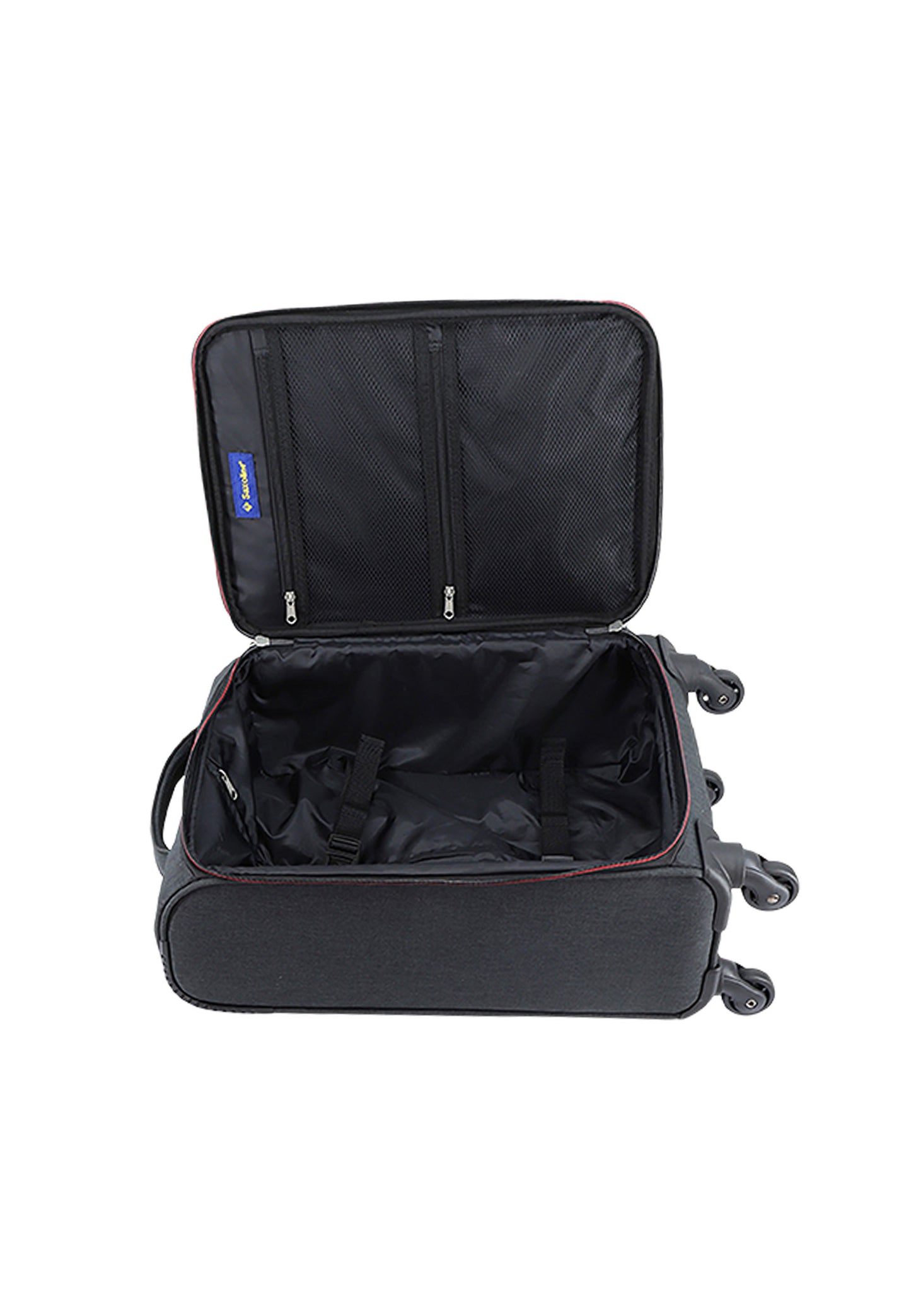 Saxoline Relax Red zipper zachte handbagage Rieskoffer 55cm (Small) - Antraciet