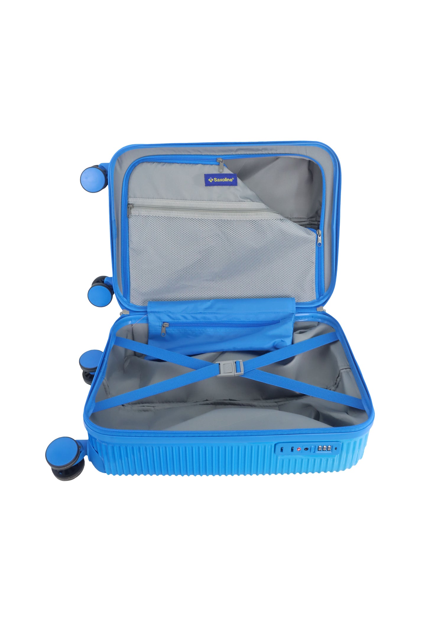 Saxoline - Twist | Harde Koffer / Trolley / Reiskoffer - Small - Blauw