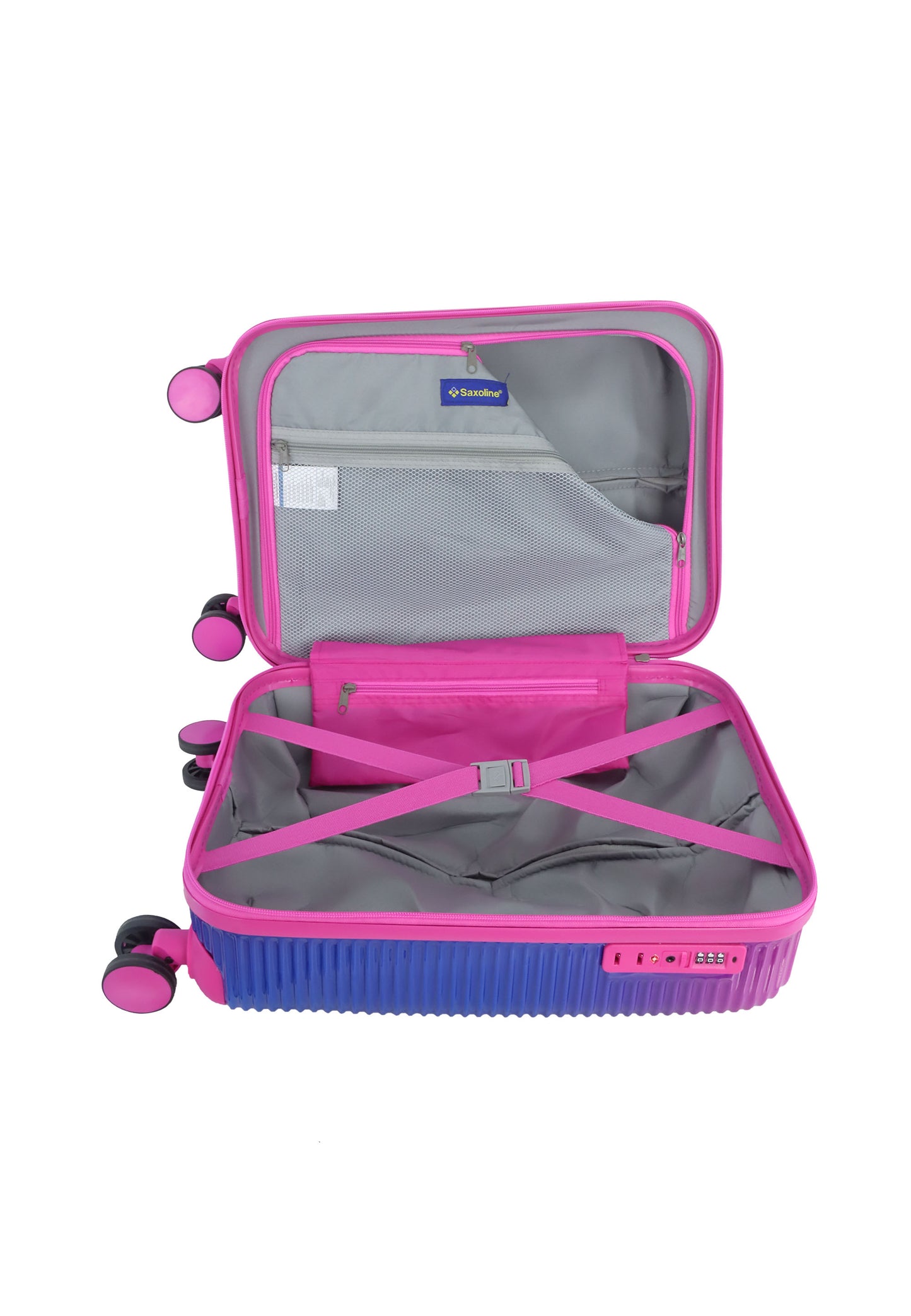 Saxoline - Twist | Harde Koffer / Trolley / Reiskoffer - S - Fuchsia