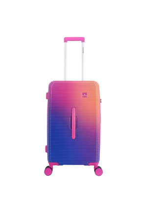 Saxoline - Short Twist | Valise rigide / Valise à roulettes / Valise de voyage - M - Fuchsia