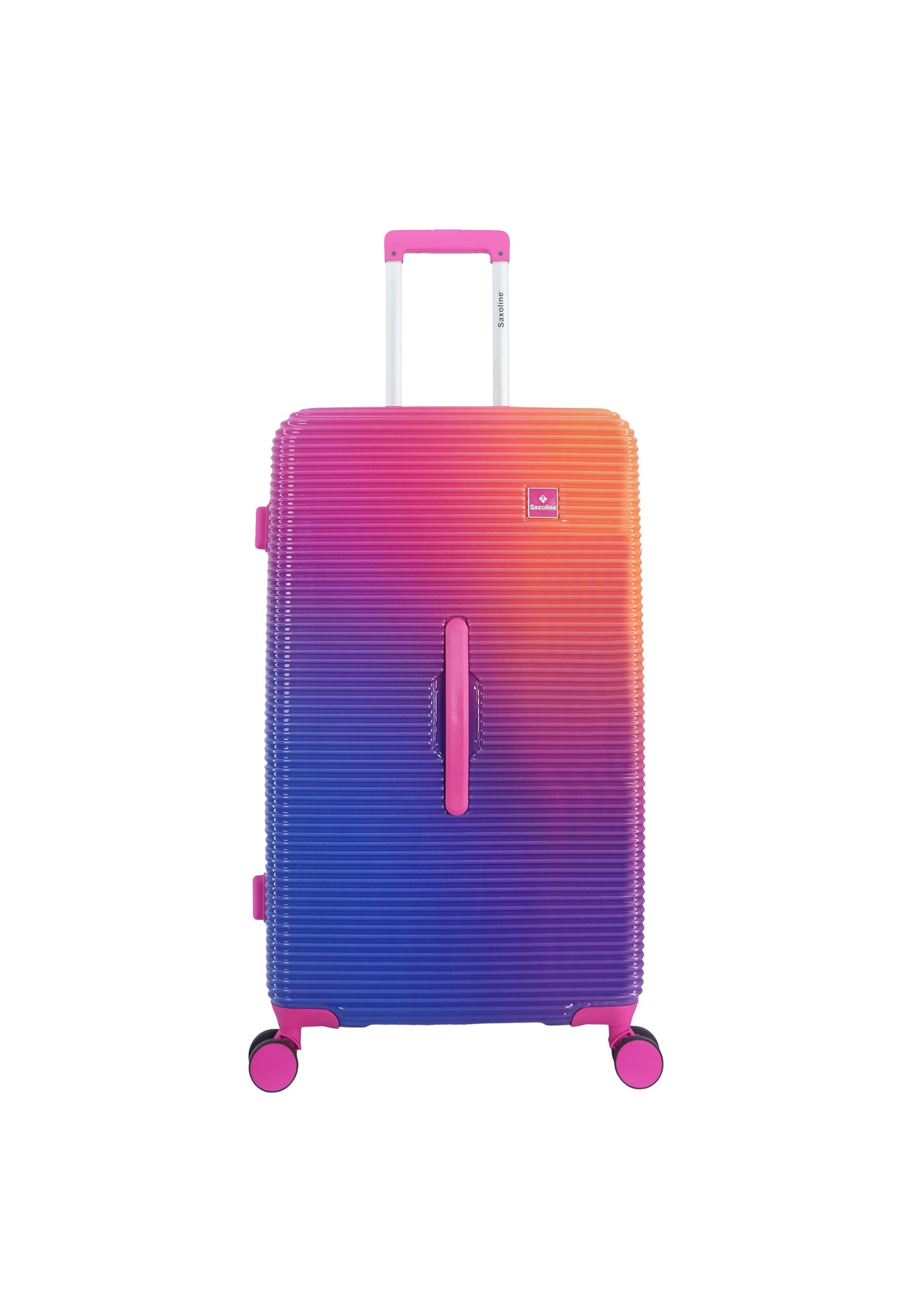 Saxoline - Short Twist | Valise rigide / Valise à roulettes / Valise de voyage - L - Fuchsia