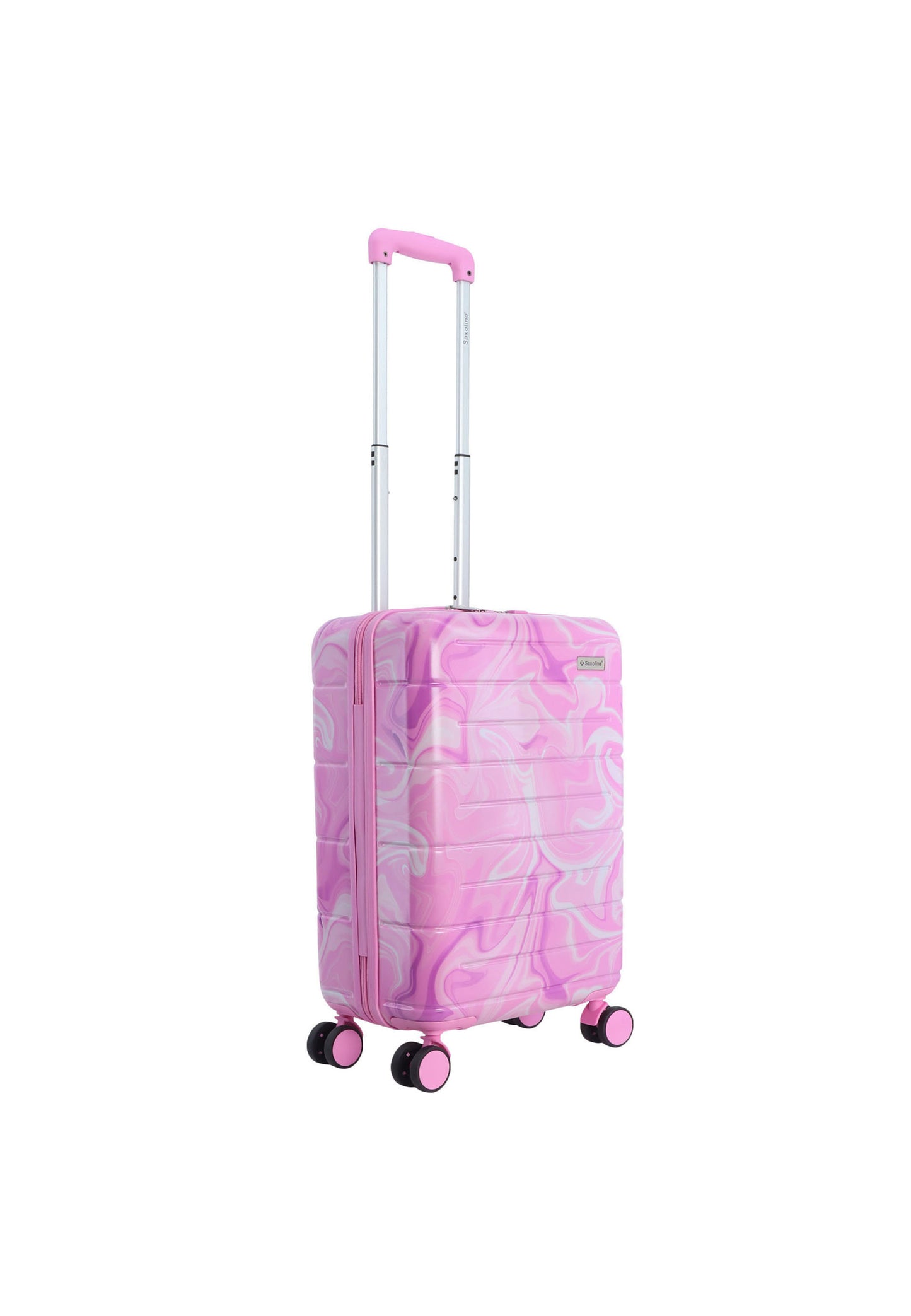 Saxoline roze koffer met print