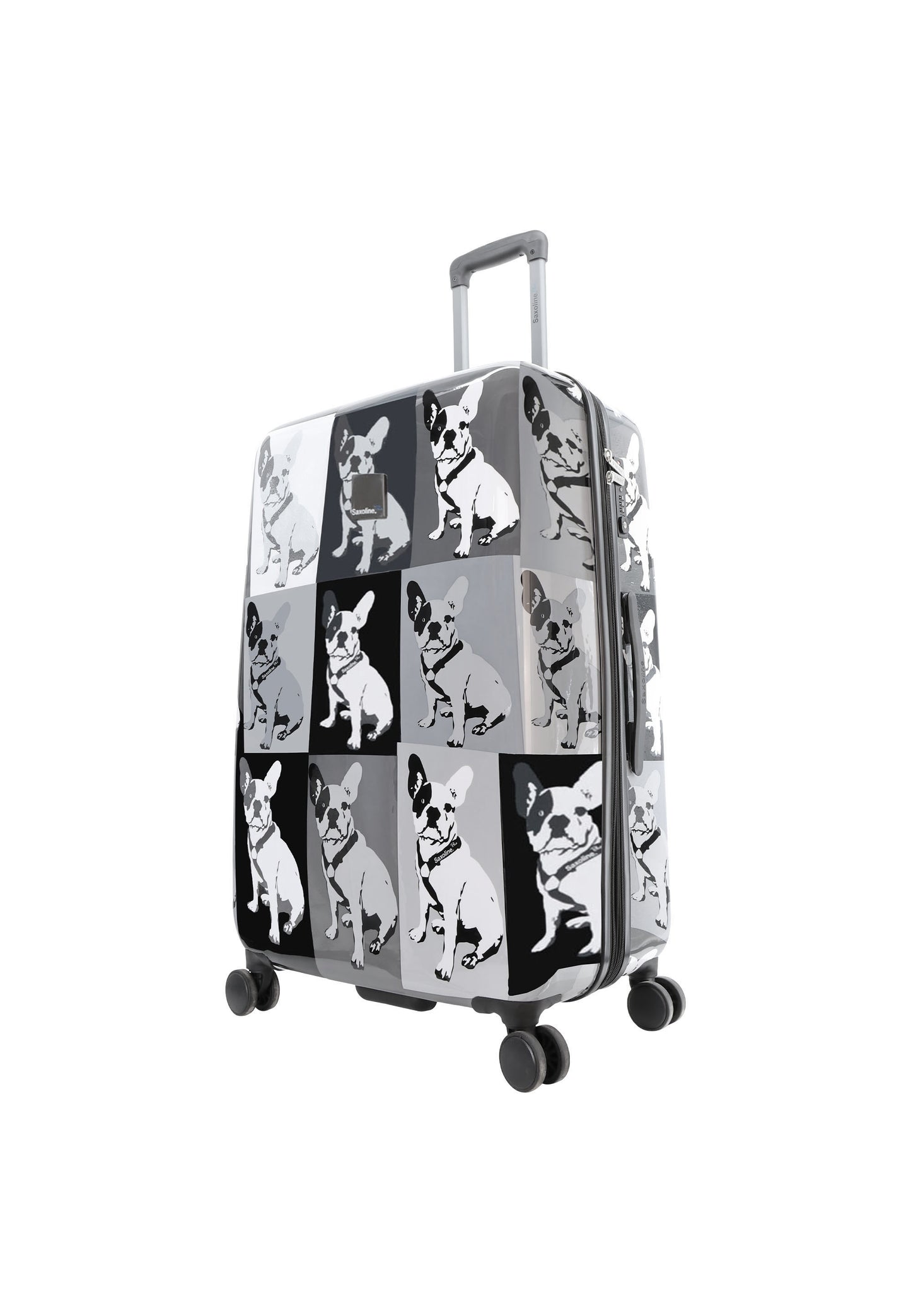 Saxoline Blue Harde Koffer | Trolley | Reiskoffer - 77cm (L) - Bulldog Print