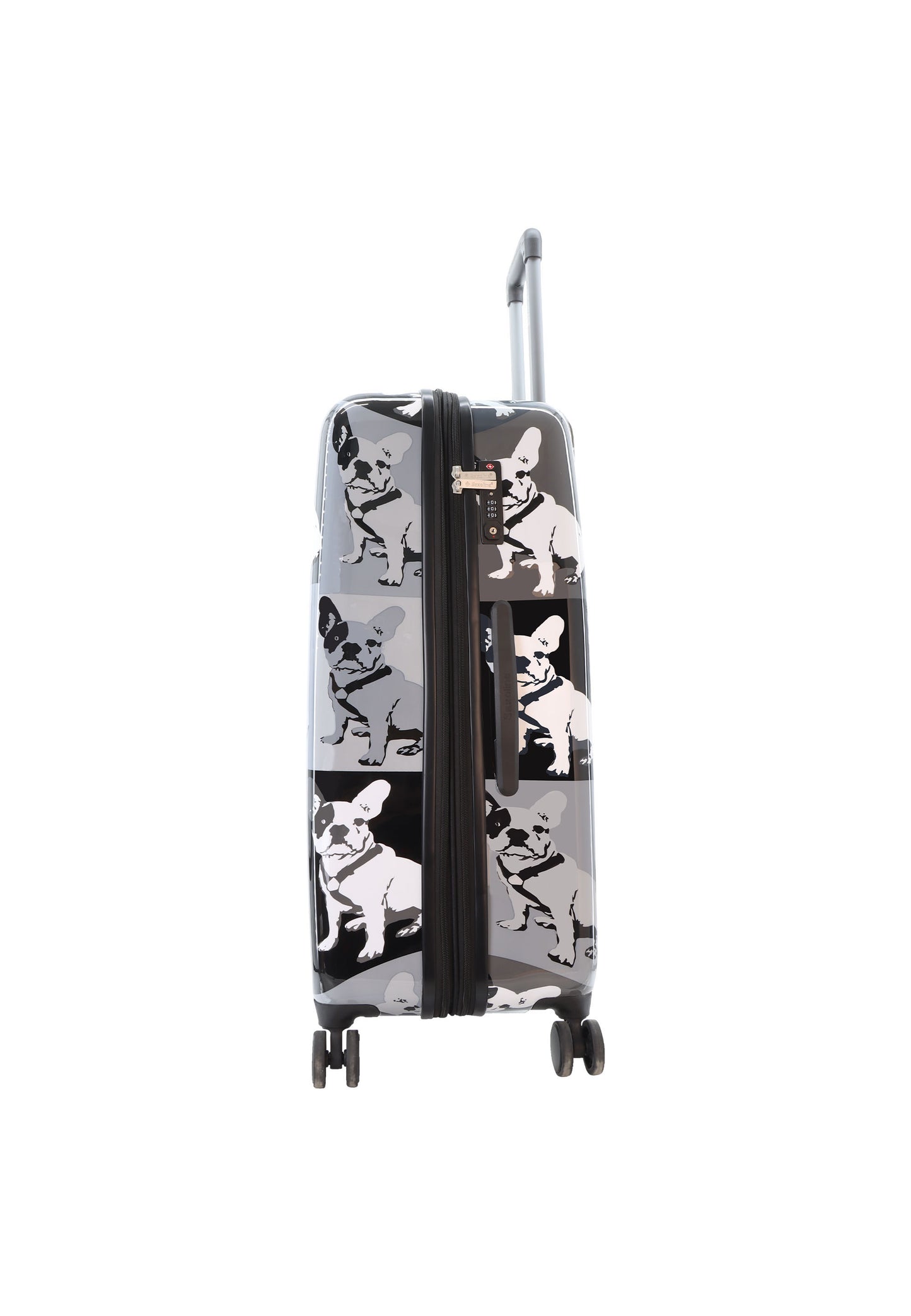 Saxoline Blue Harde Koffer | Trolley | Reiskoffer - 77cm (L) - Bulldog Print