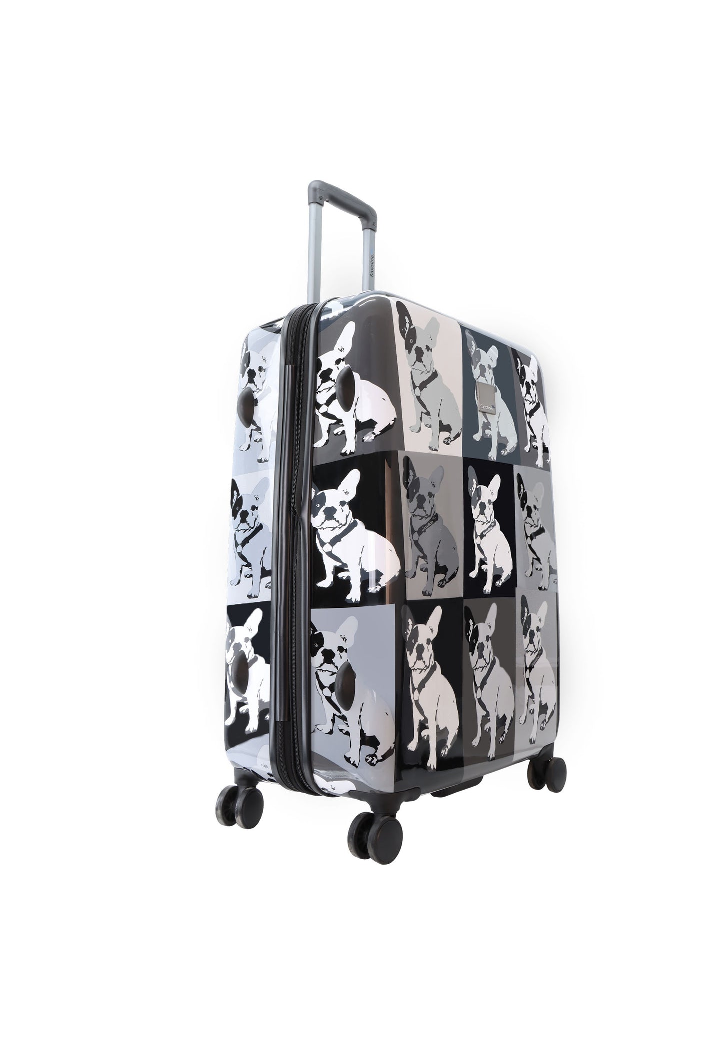 Saxoline Blue Harde Koffer | Trolley | Reiskoffer - 77cm (L) - Bulldog Print