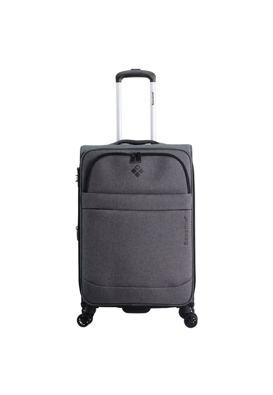 Zachte Saxoline polyester koffer op 4 wielen