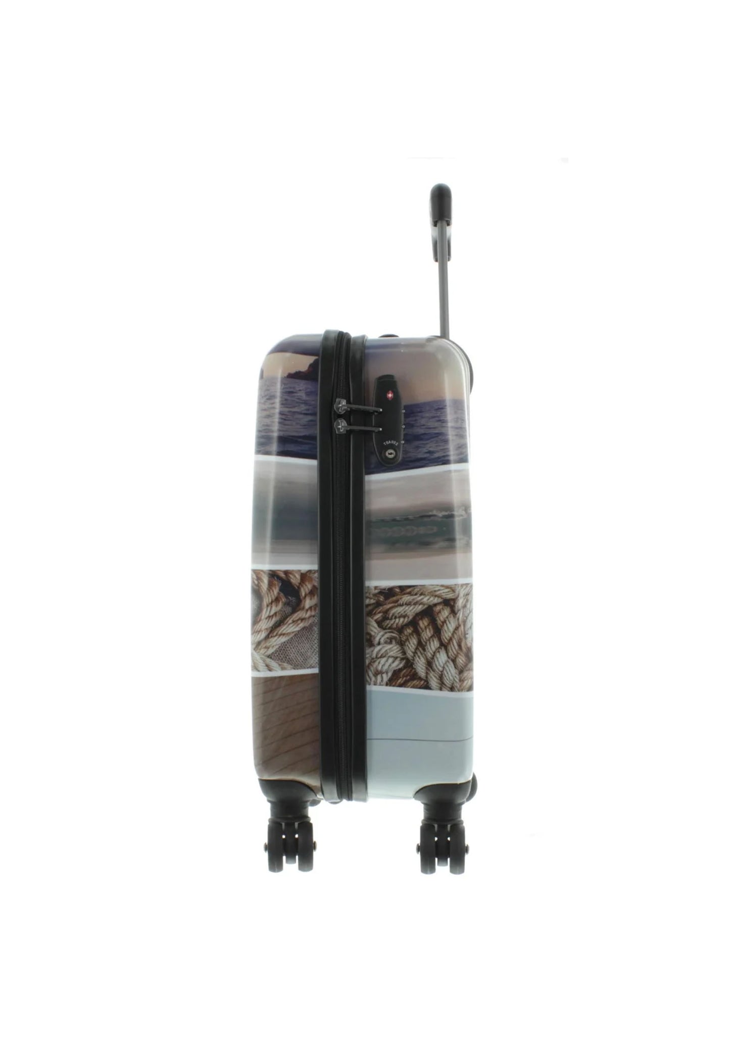 Valise cabine rigide Saxoline Blue, valise imprimée, bagage de voyage - 55cm (S) ? Imprimé Voile