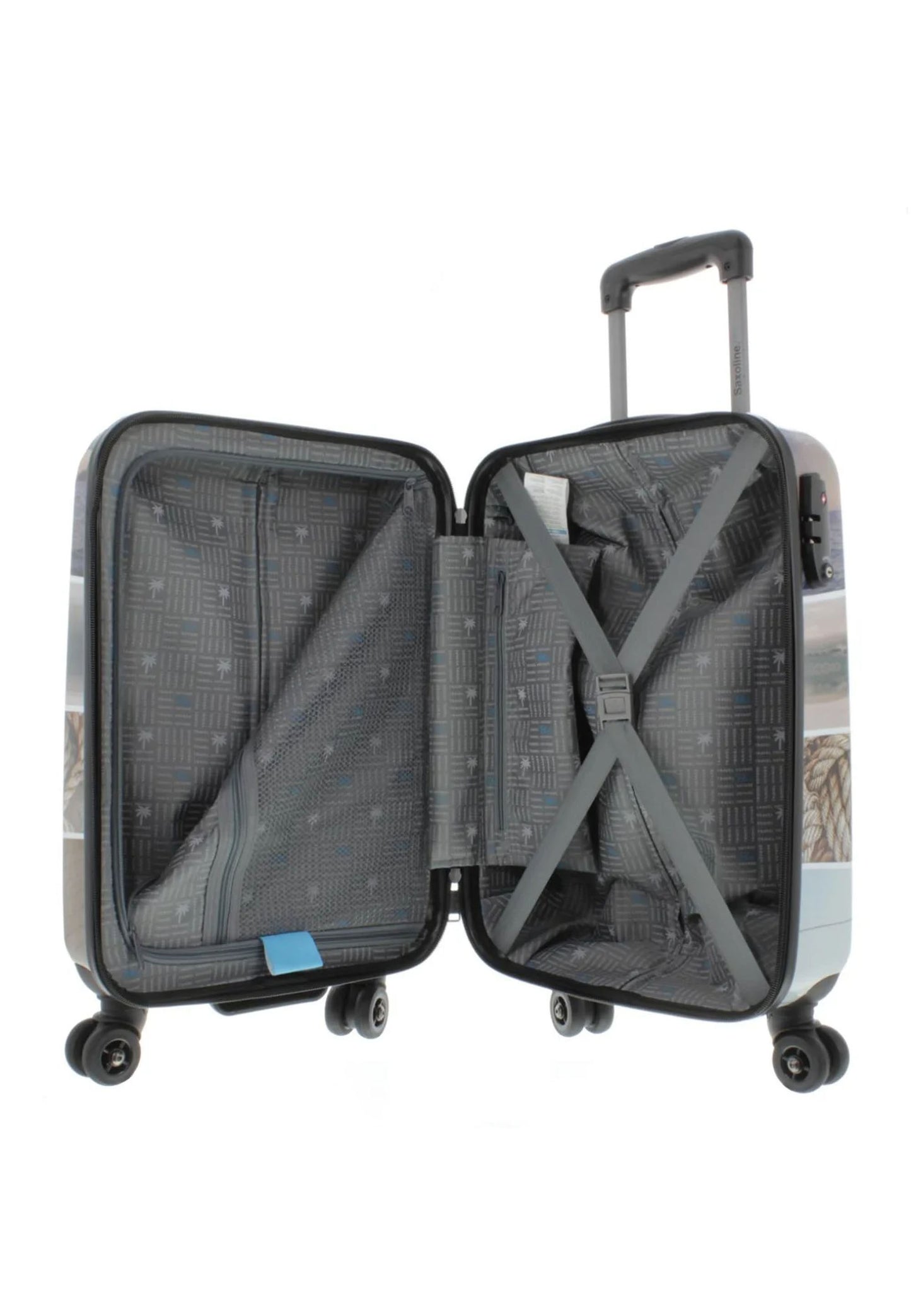 Valise cabine rigide Saxoline Blue, valise imprimée, bagage de voyage - 55cm (S) ? Imprimé Voile