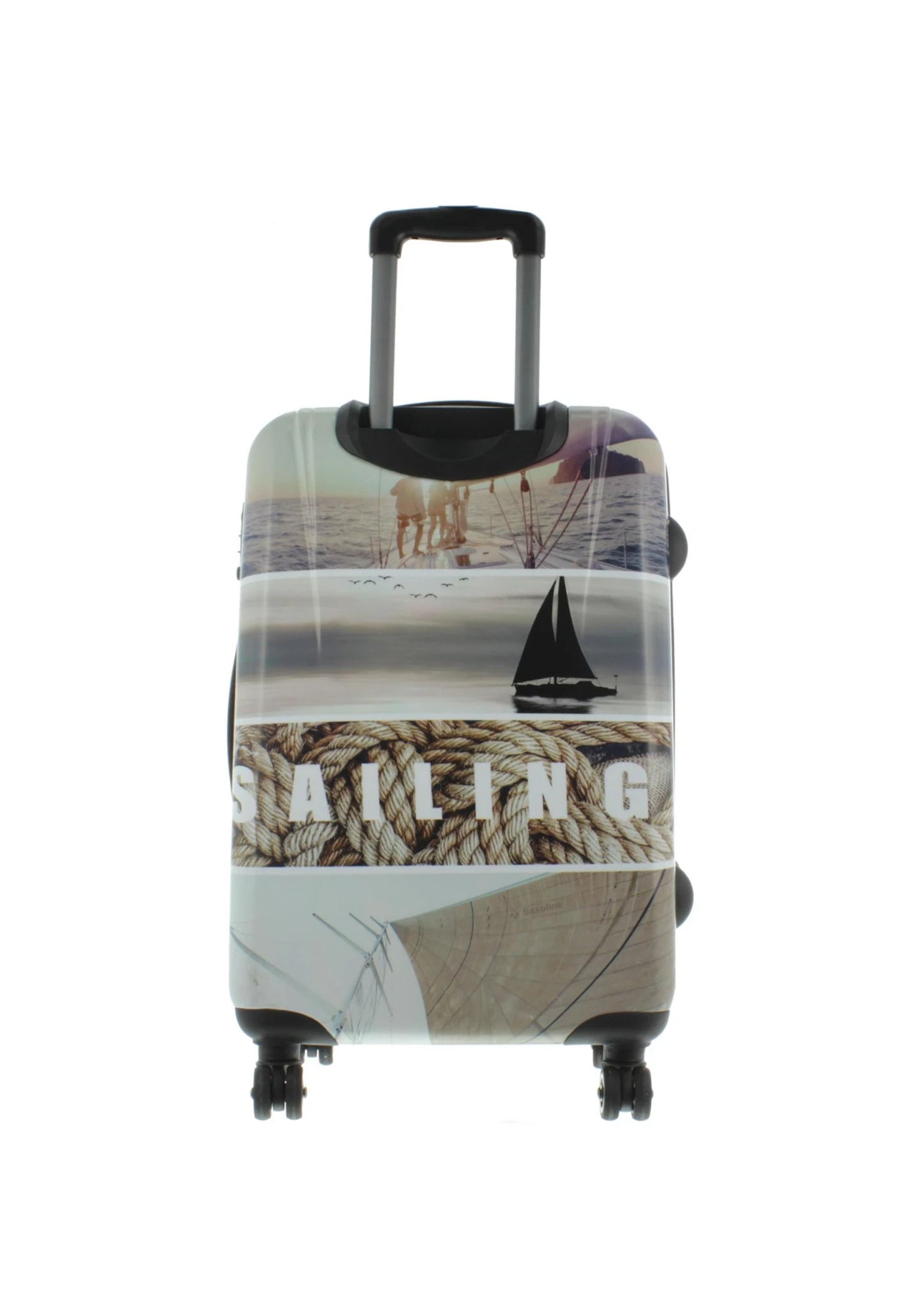Saxoline Blue Harde Koffer / Trolley / Reiskoffer - 78 cm (Large) - Sailing Print