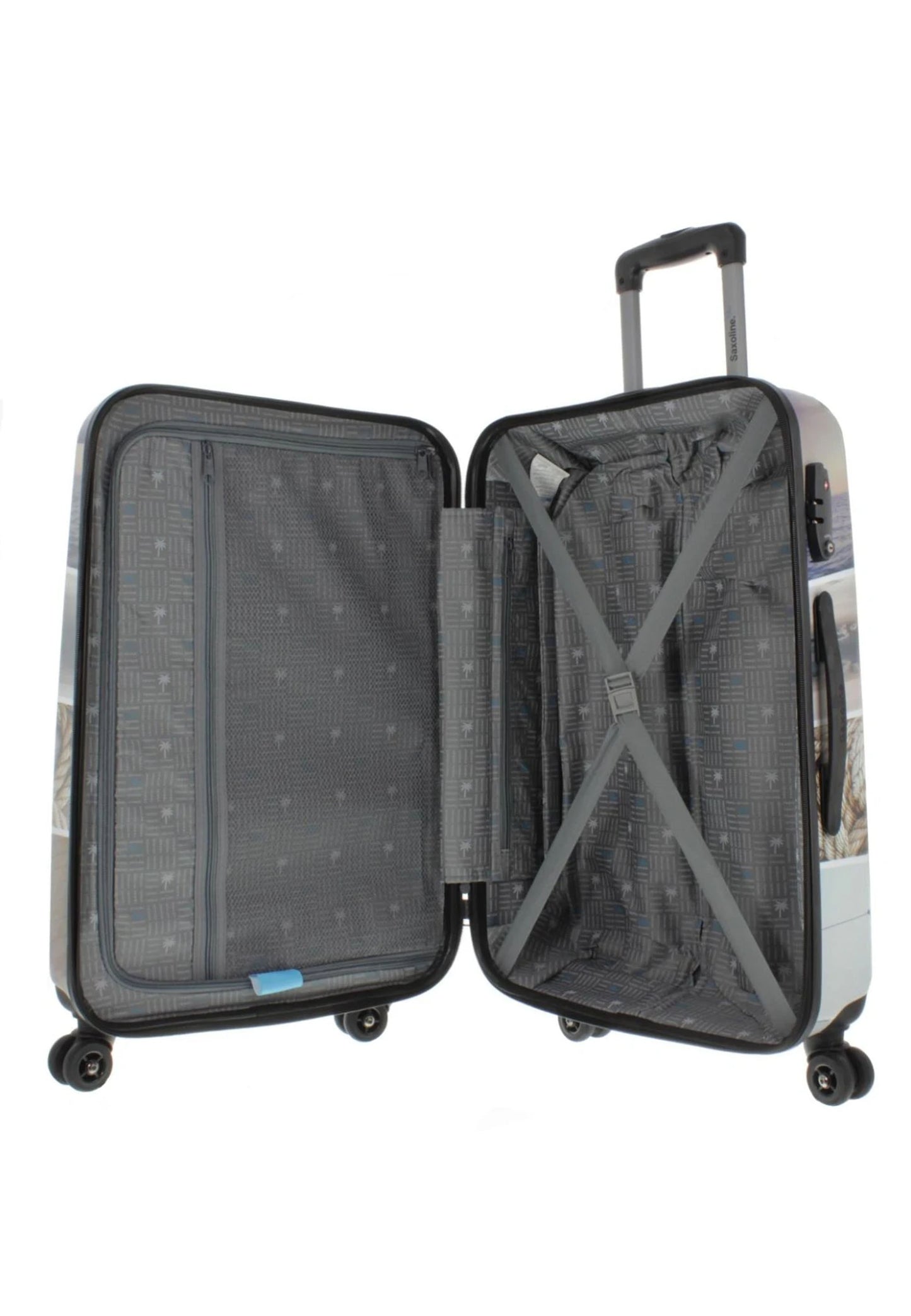 Saxoline Blue Harde Koffer / Trolley / Reiskoffer - 78 cm (Large) - Sailing Print