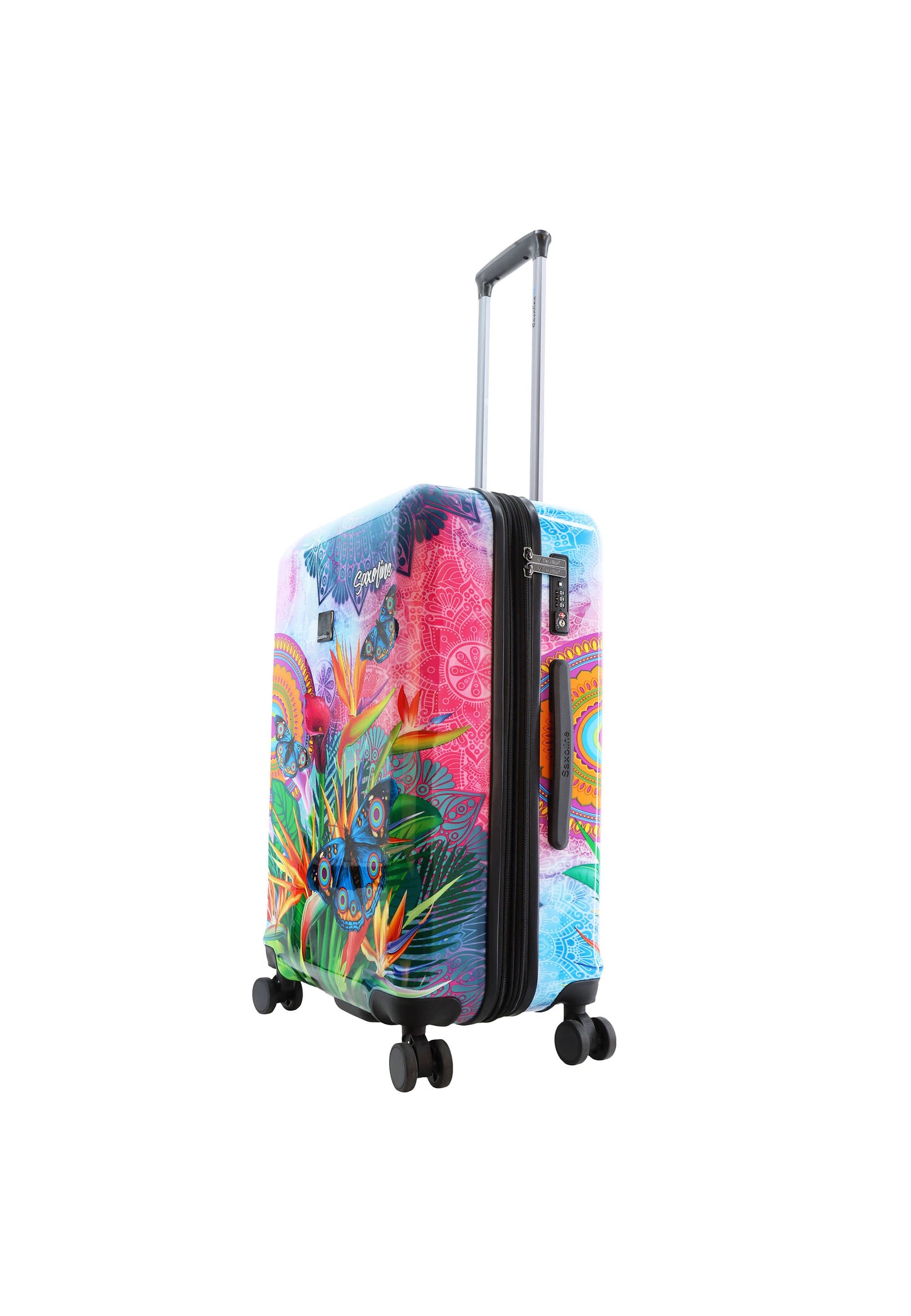 Saxoline blue top koffers met prints