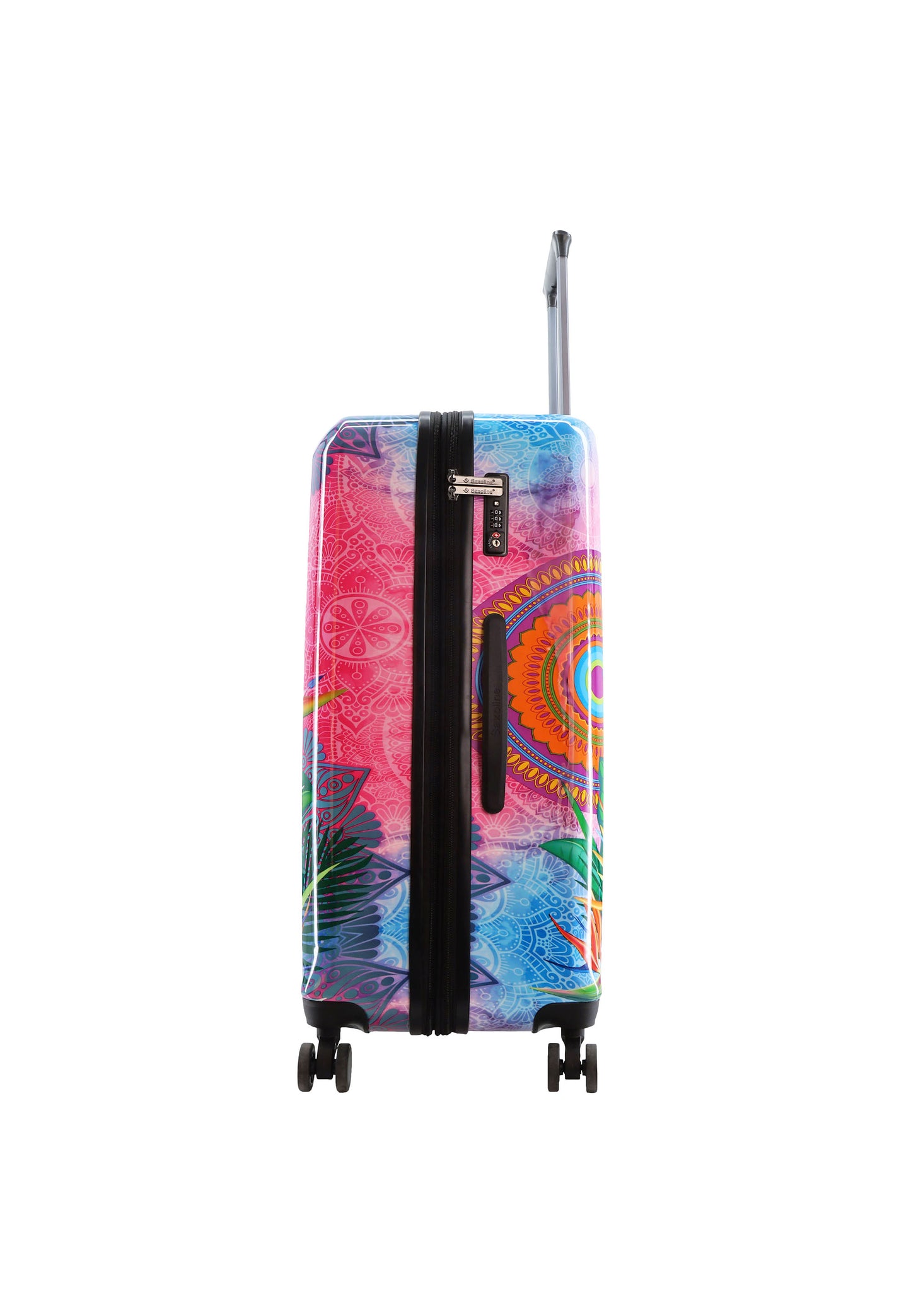Saxoline Blue Harde Koffer / Trolley / Reiskoffer - 77cm (Large) - Butterfly Nature Print