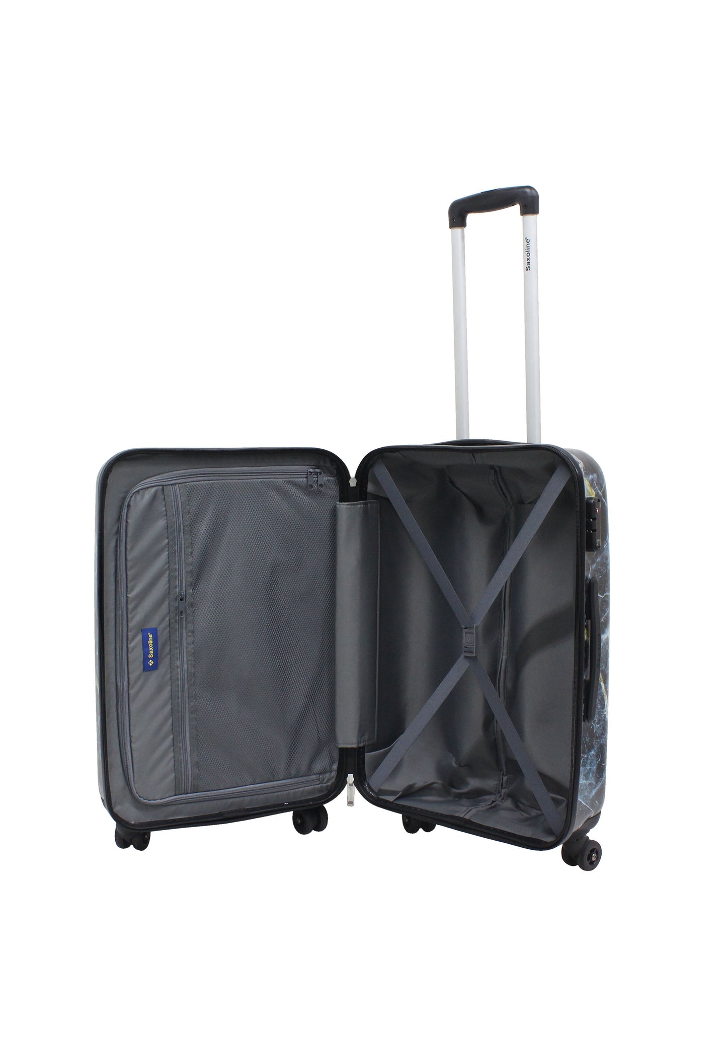 Saxoline Harde Koffer / Trolley / Reiskoffer - 68 cm (Medium) ? Marble Print
