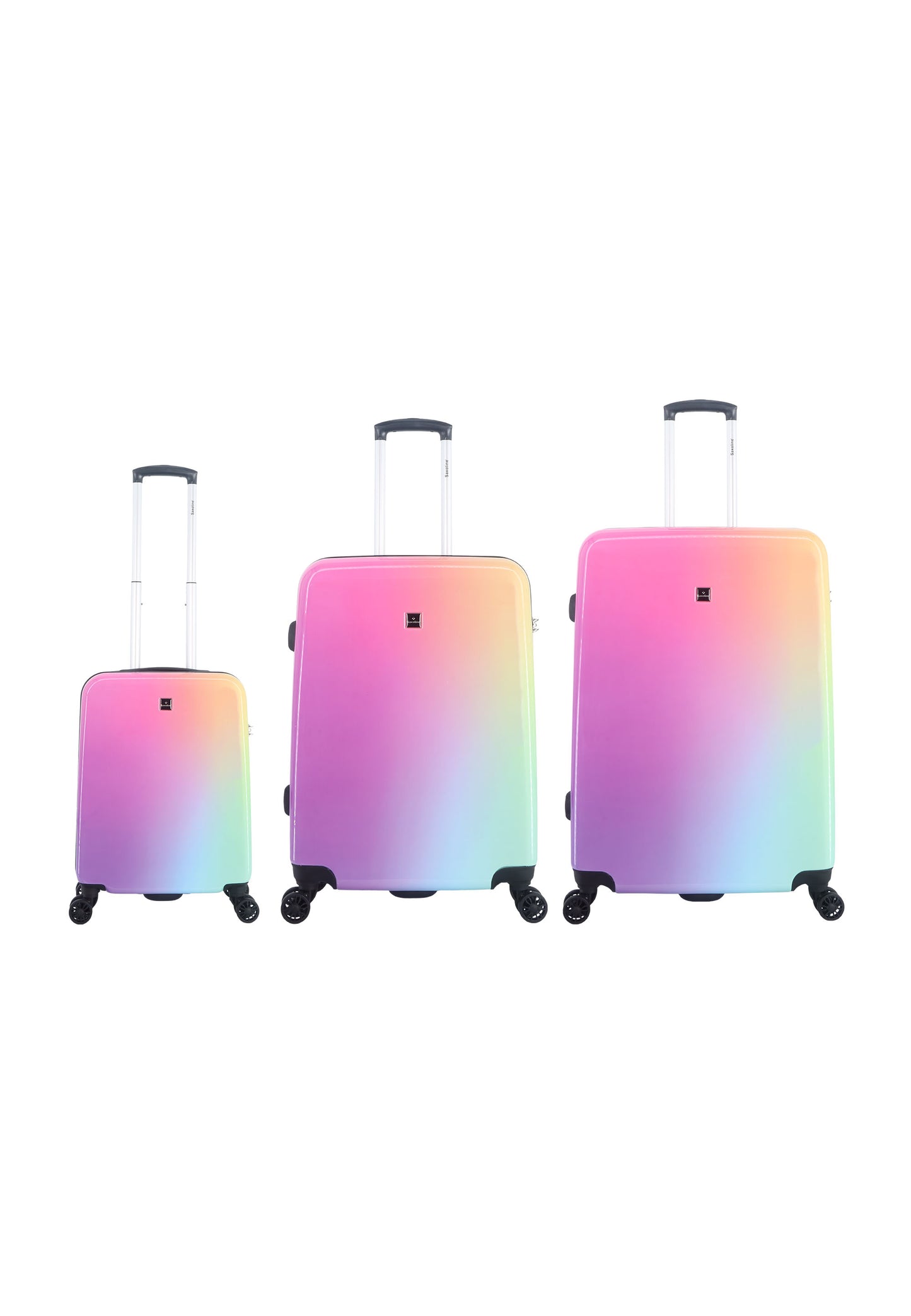 Saxoline Harde Kofferset 3-Delig / Reiskofferset / Trolleyset - Rainbow Print