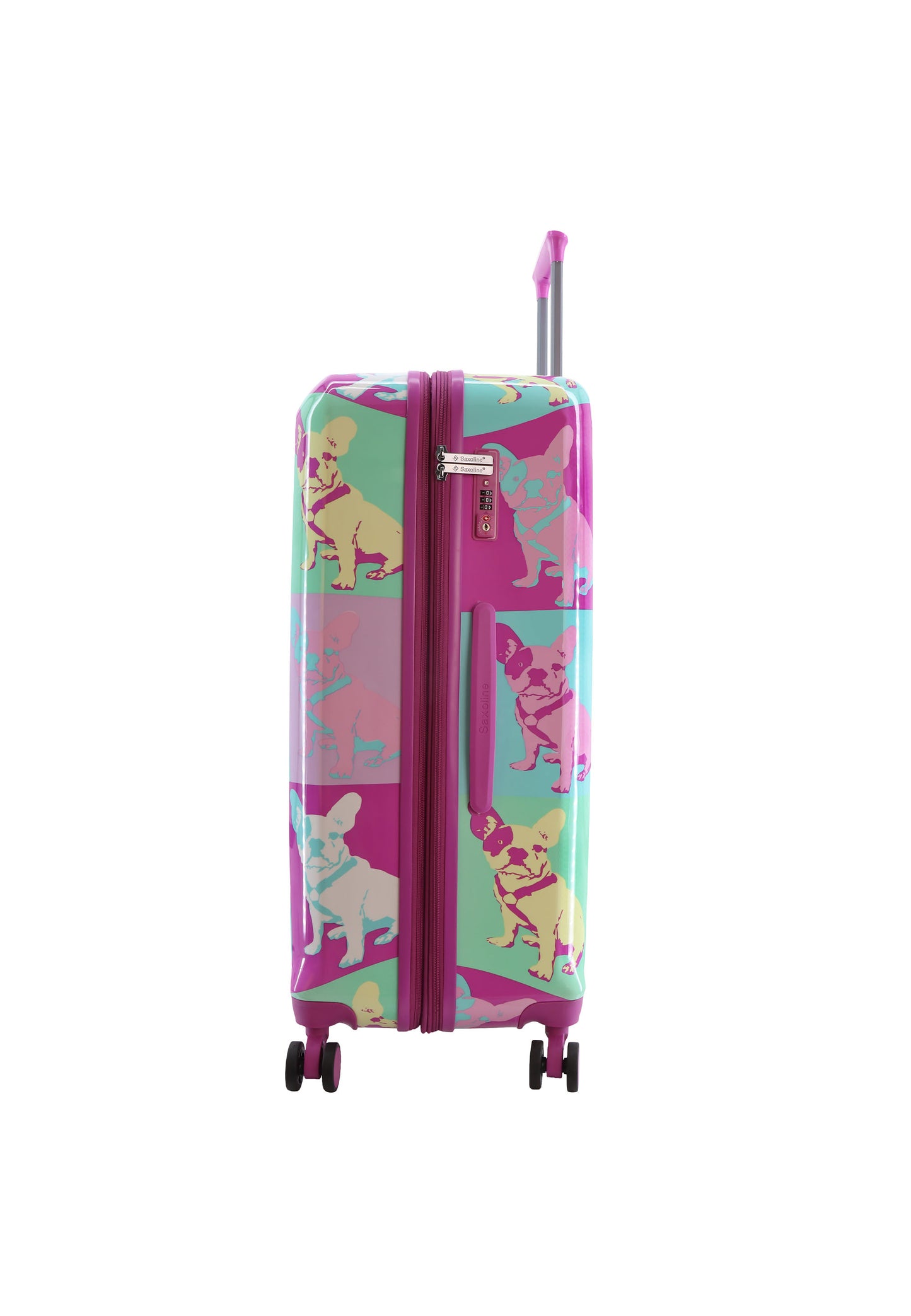 Saxoline Blue Harde Kofferset / Trolleyset / Reiskofferset - S/M/L - Bulldog Emotion Print