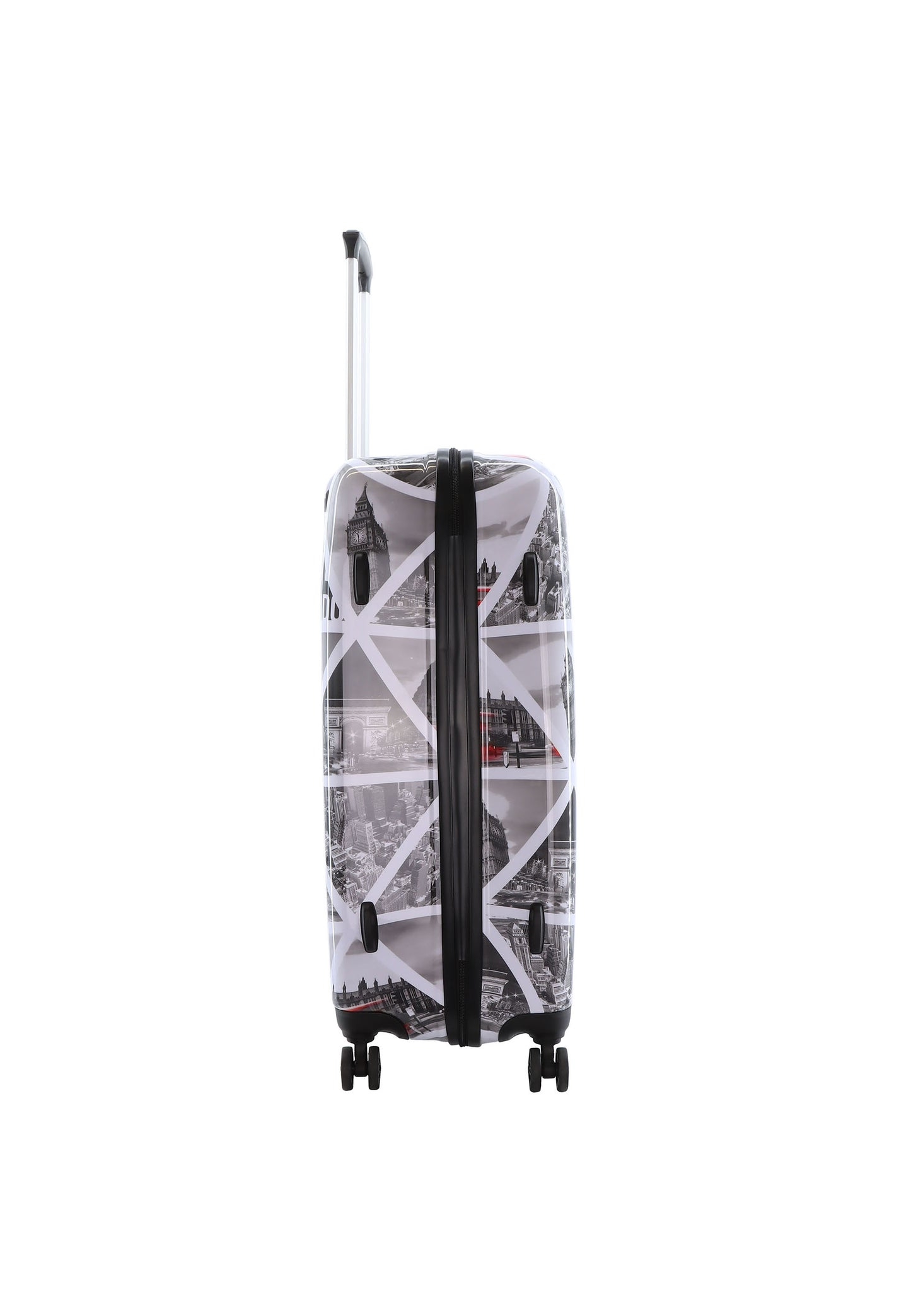 Saxoline Ensemble de valises rigides 3 pièces / Ensemble de valises de voyage / Ensemble de chariots - Impression de villes