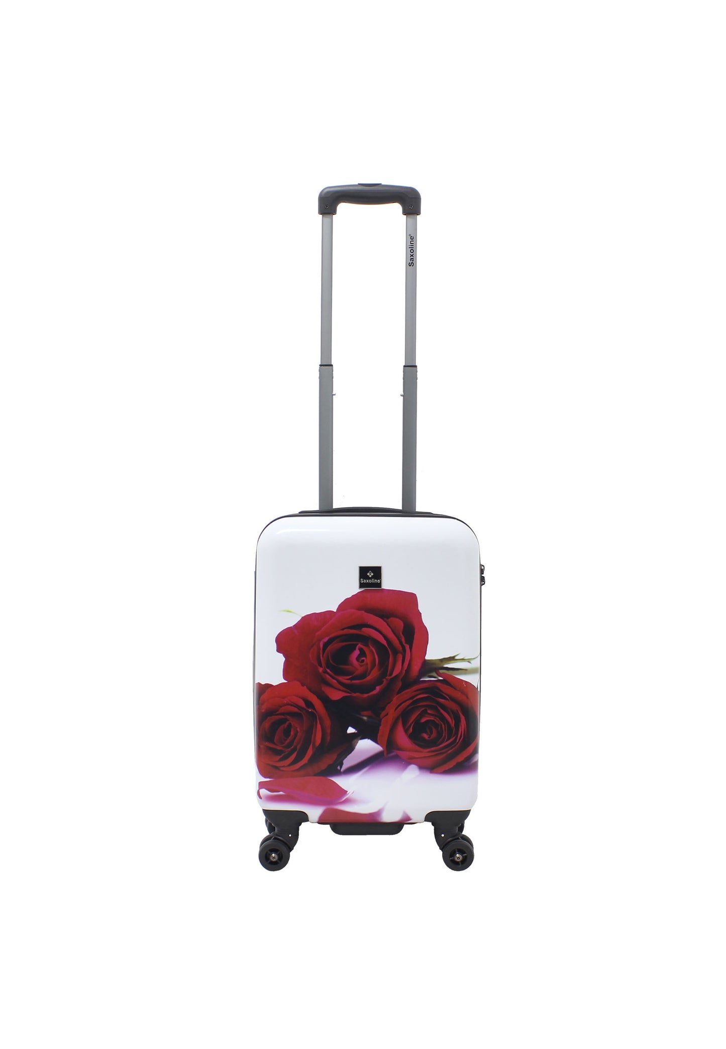 Saxoline Ensemble de valises rigides 3 pièces / Ensemble de valises de voyage / Ensemble de chariots - Imprimé roses rouges