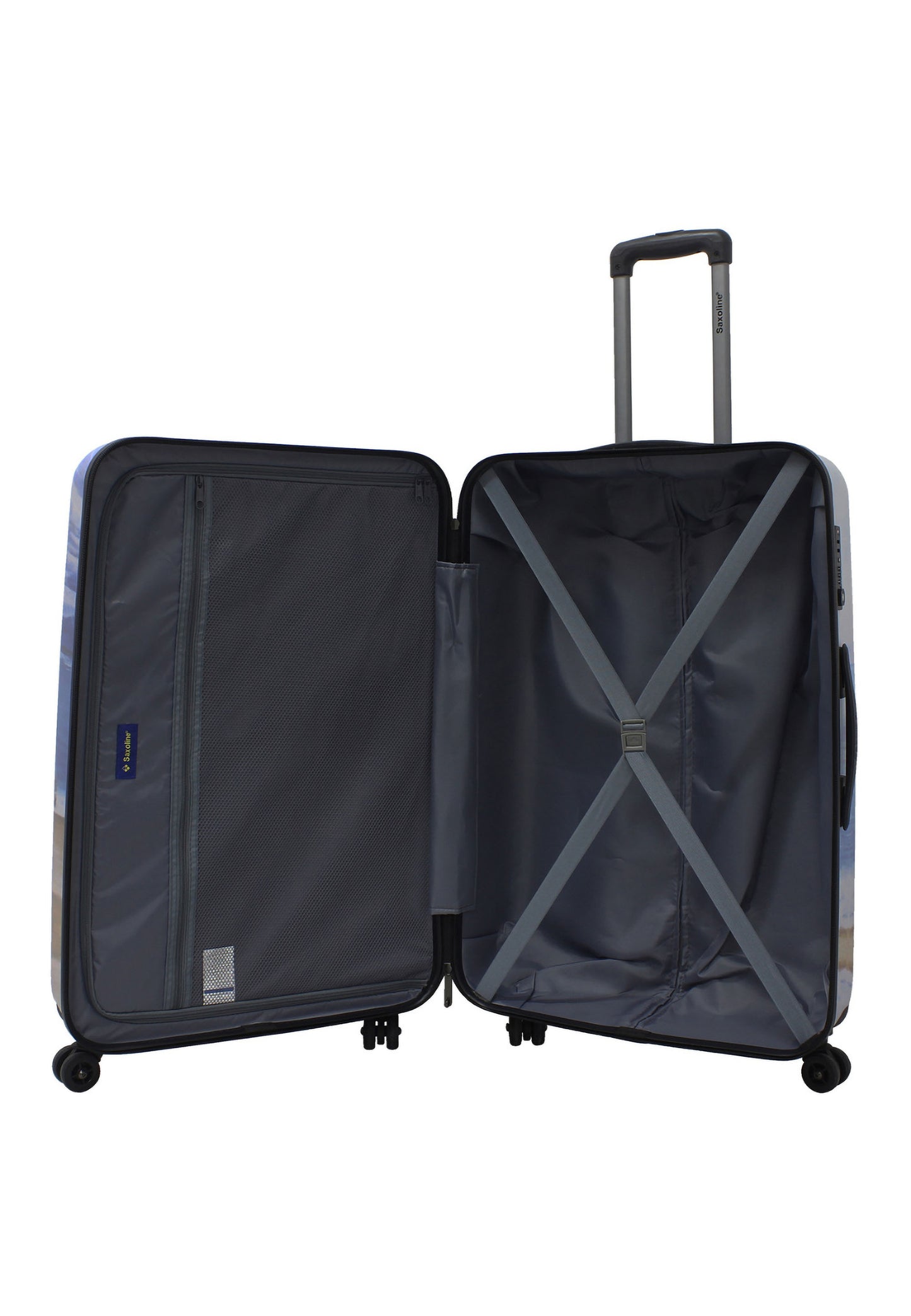 Saxoline Harde Koffer / Trolley / Reiskoffer - 77 cm (Large) - Black Horse Print