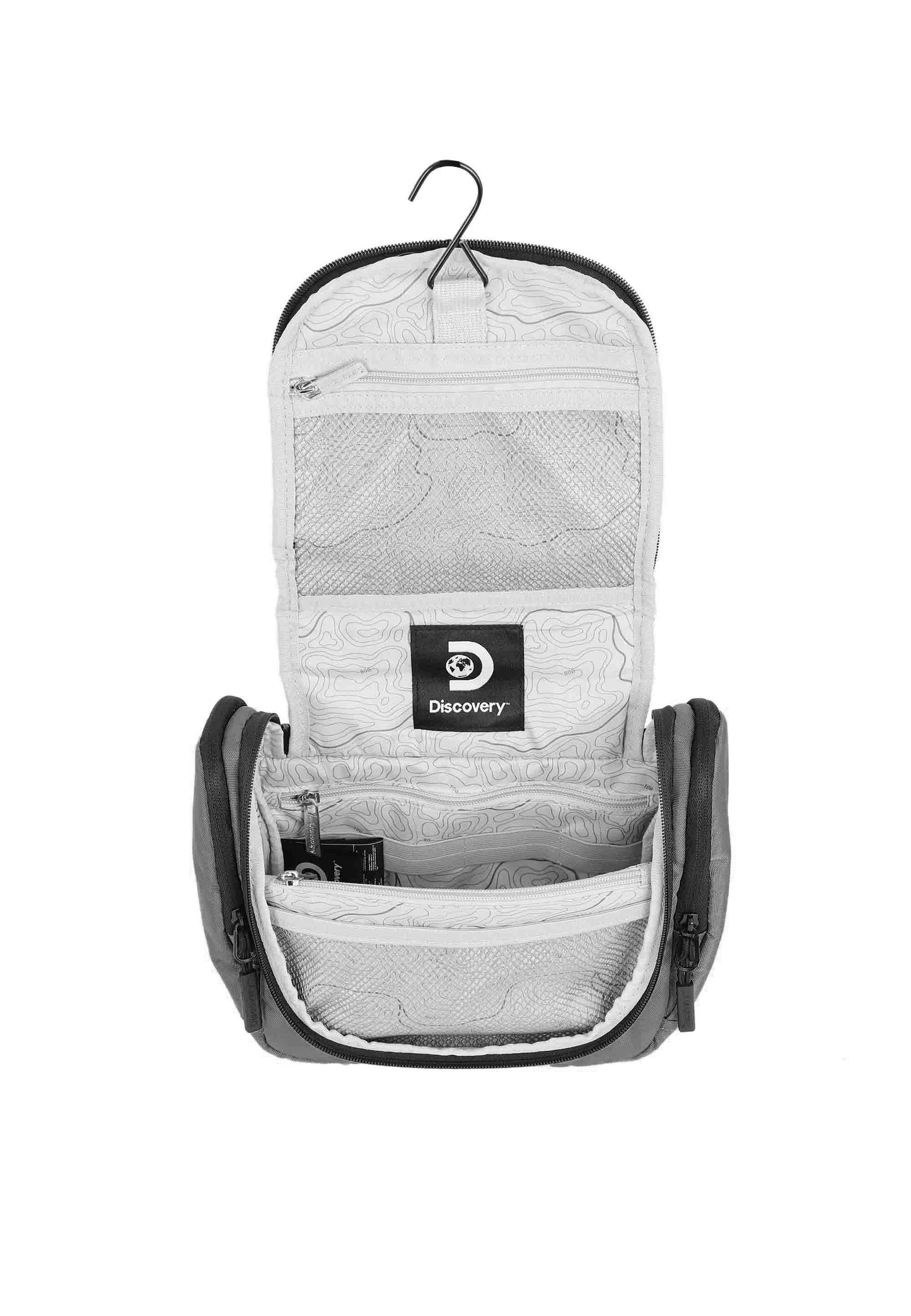Trousse de Toilette / Trousse de Voyage Découverte avec Crochet - Metropolis - D00211 - Gris