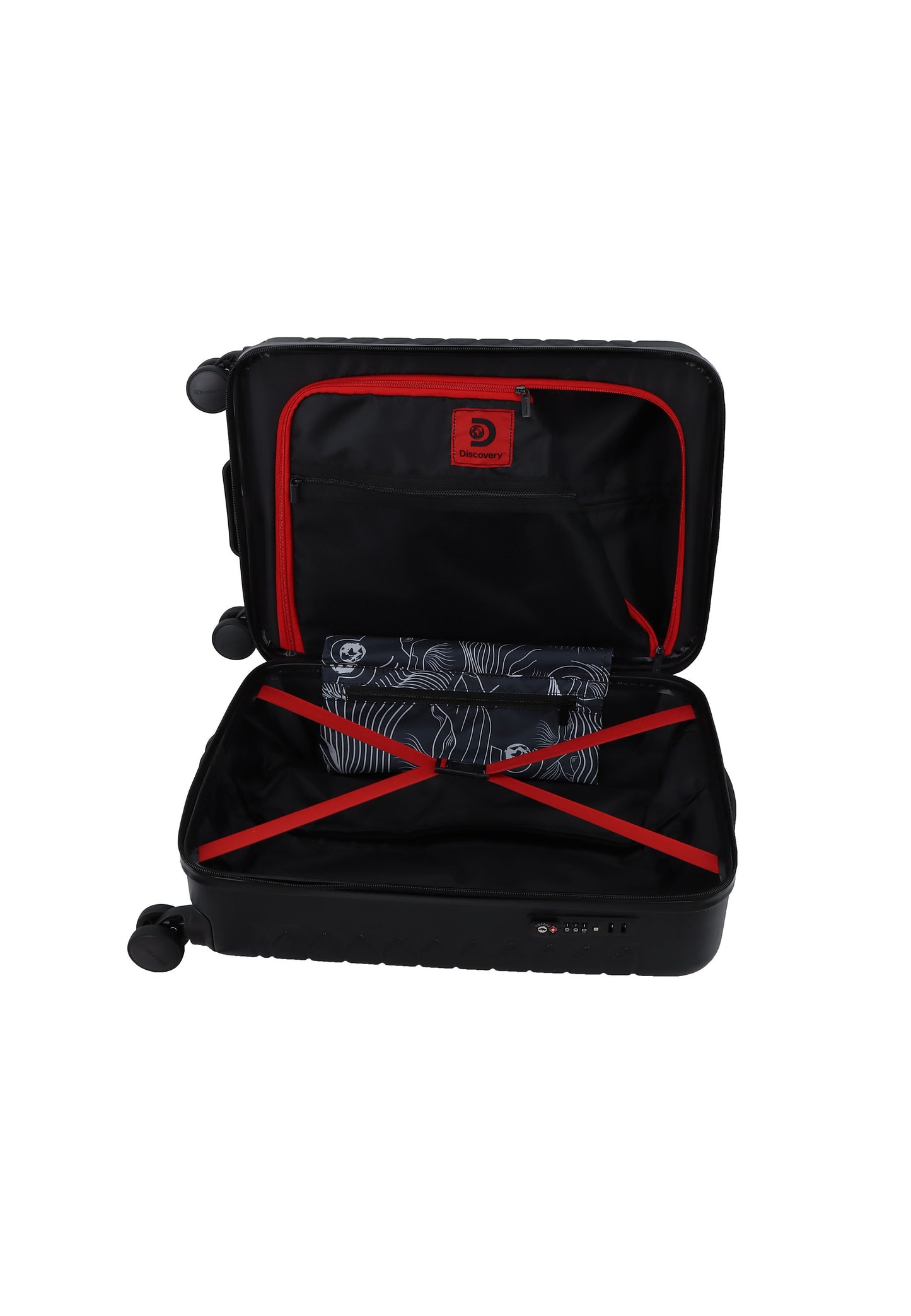 Discovery Reptile Handbagage Harde Koffer / Trolley / Reiskoffer - 54.5 cm (Small) - Zwart
