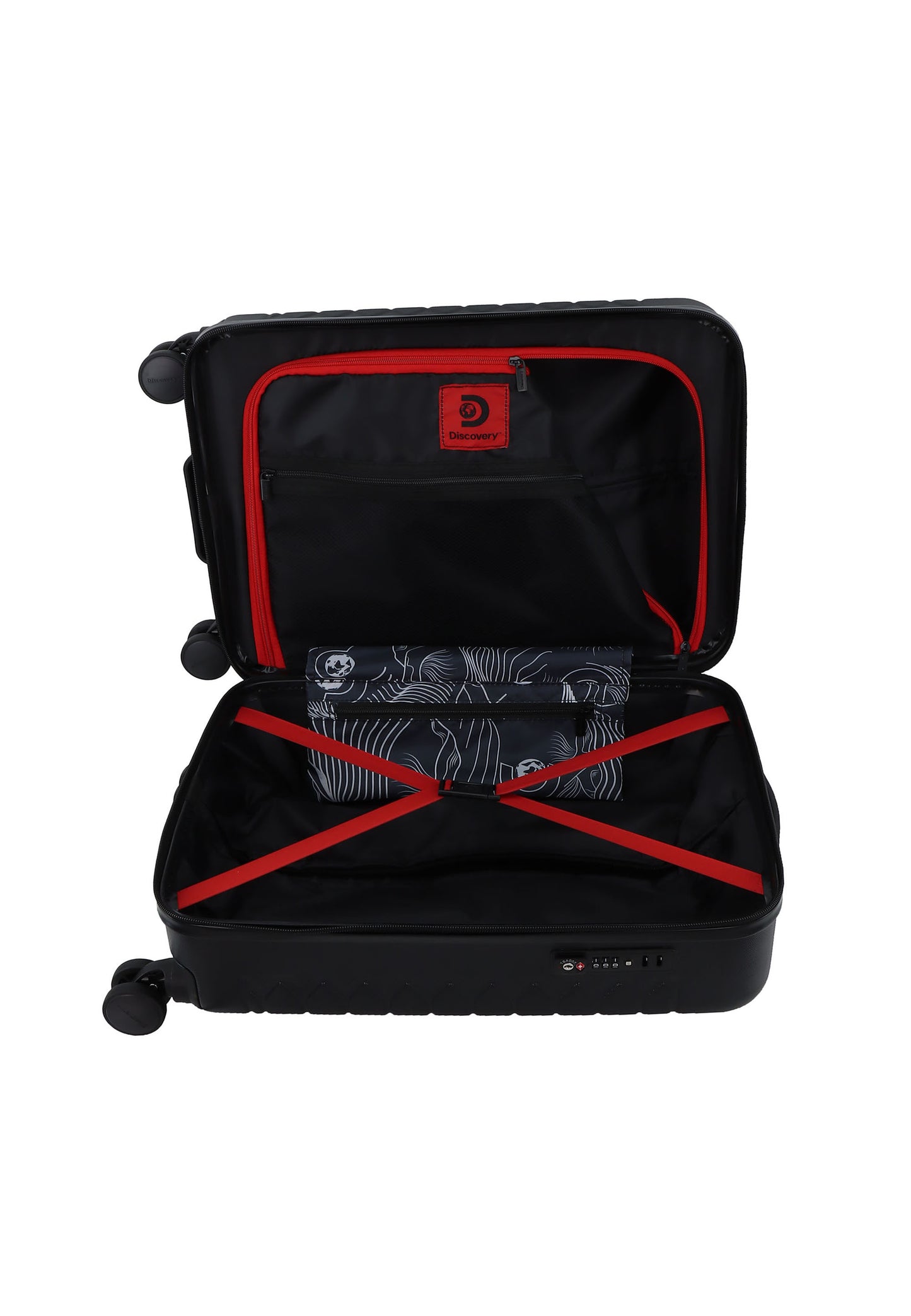 Discovery - Reptile | Handbagage / Harde Koffer / Trolley / Reiskoffer / Valies - 54.5 cm (Small) - Zwart