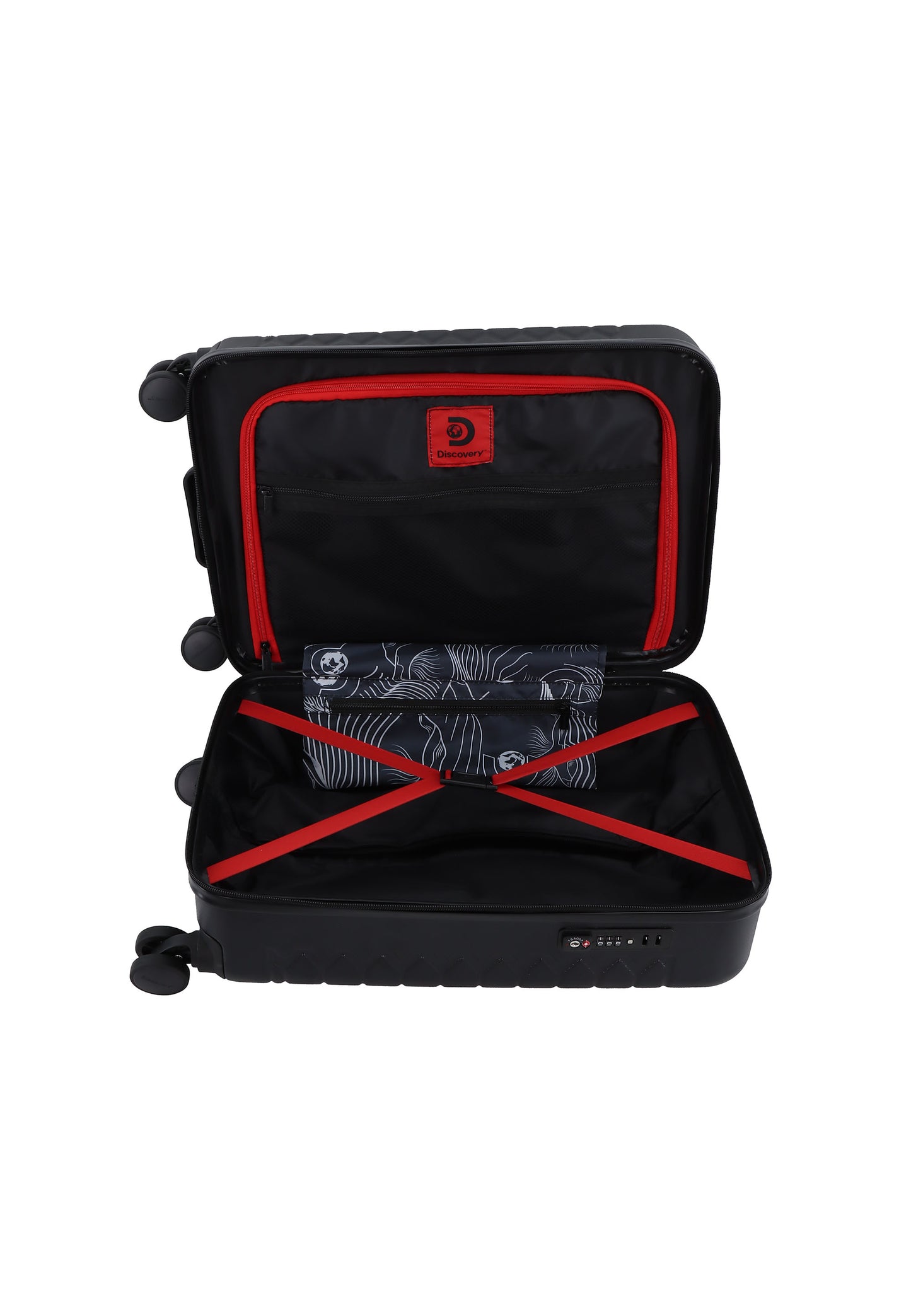 Discovery Reptile Handbagage Harde Koffer / Trolley / Reiskoffer - 54.5 cm (Small) - Zwart