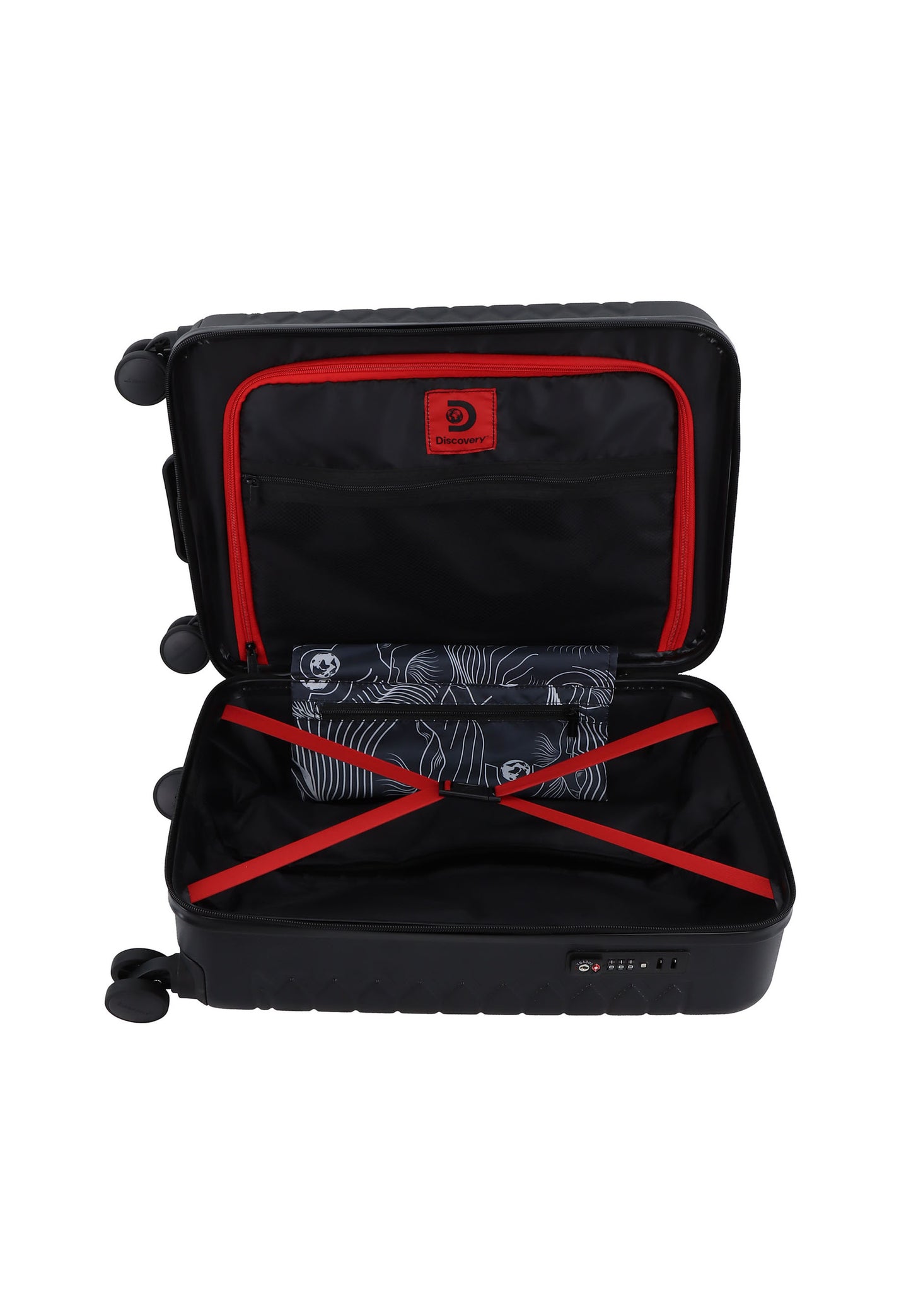 Discovery - Reptile | Handbagage / Harde Koffer / Trolley / Reiskoffer / Valies - 54.5 cm (Small) - Zwart